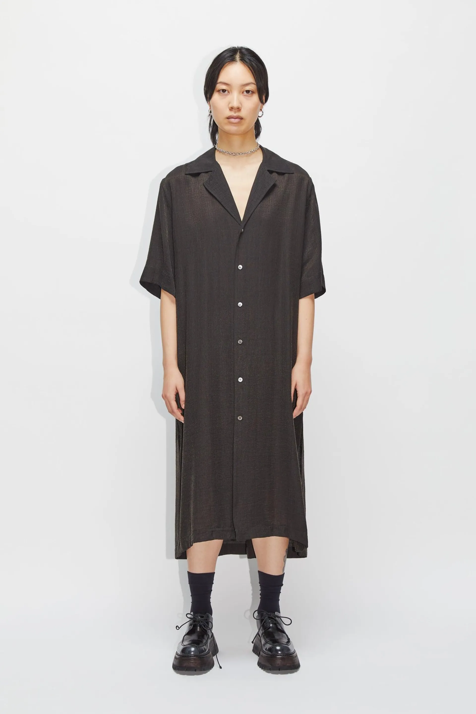 Shortsleeved Shirt Dress