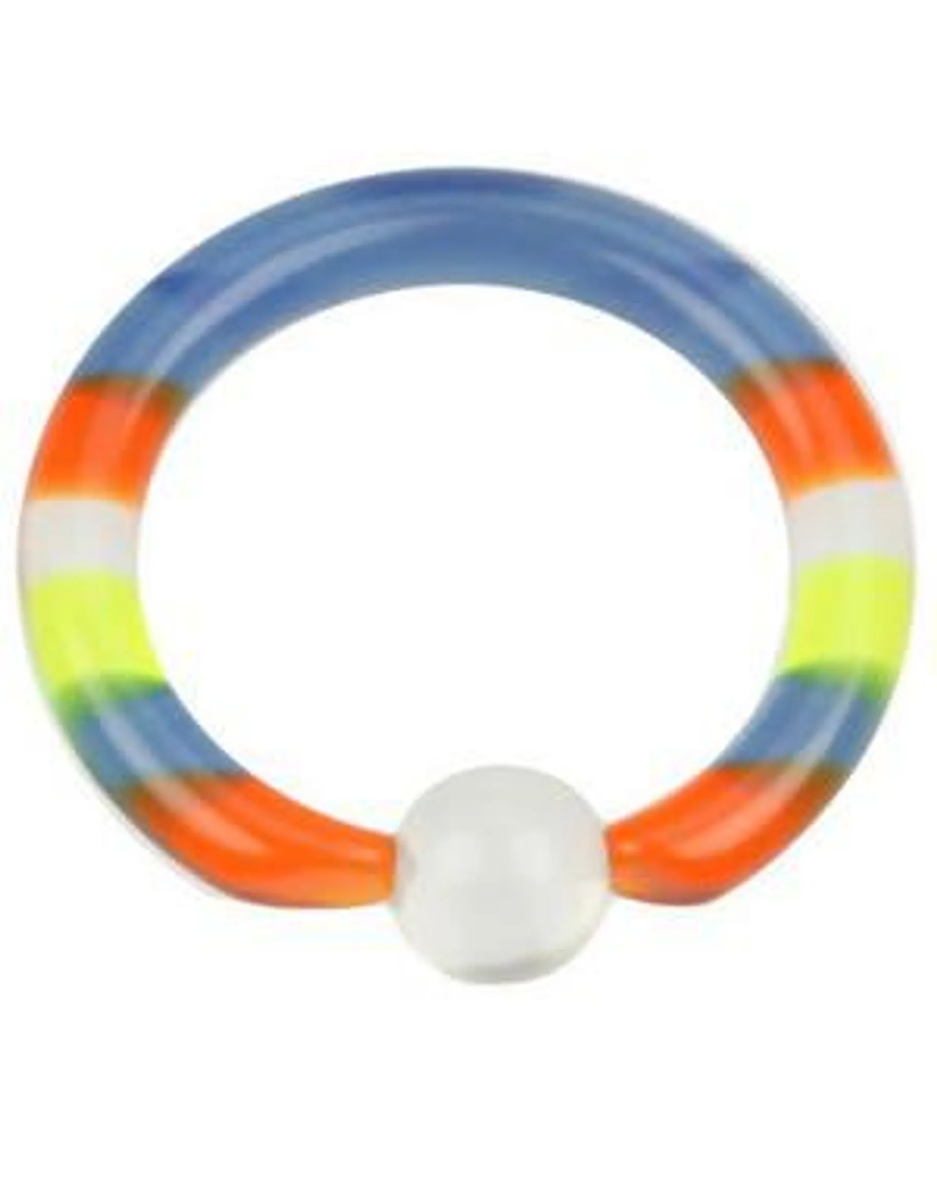 Akryl Rainbow Ball Closure Ring Piercing