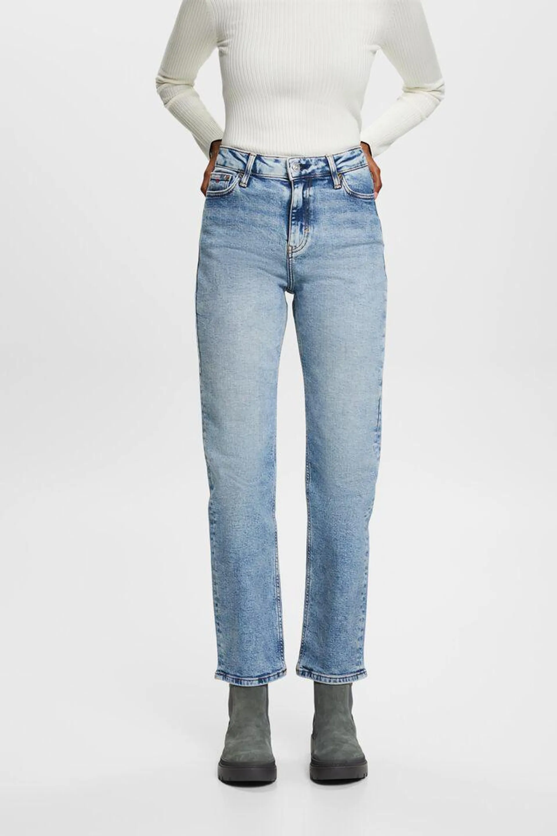 High-Rise Retro Straight Jeans