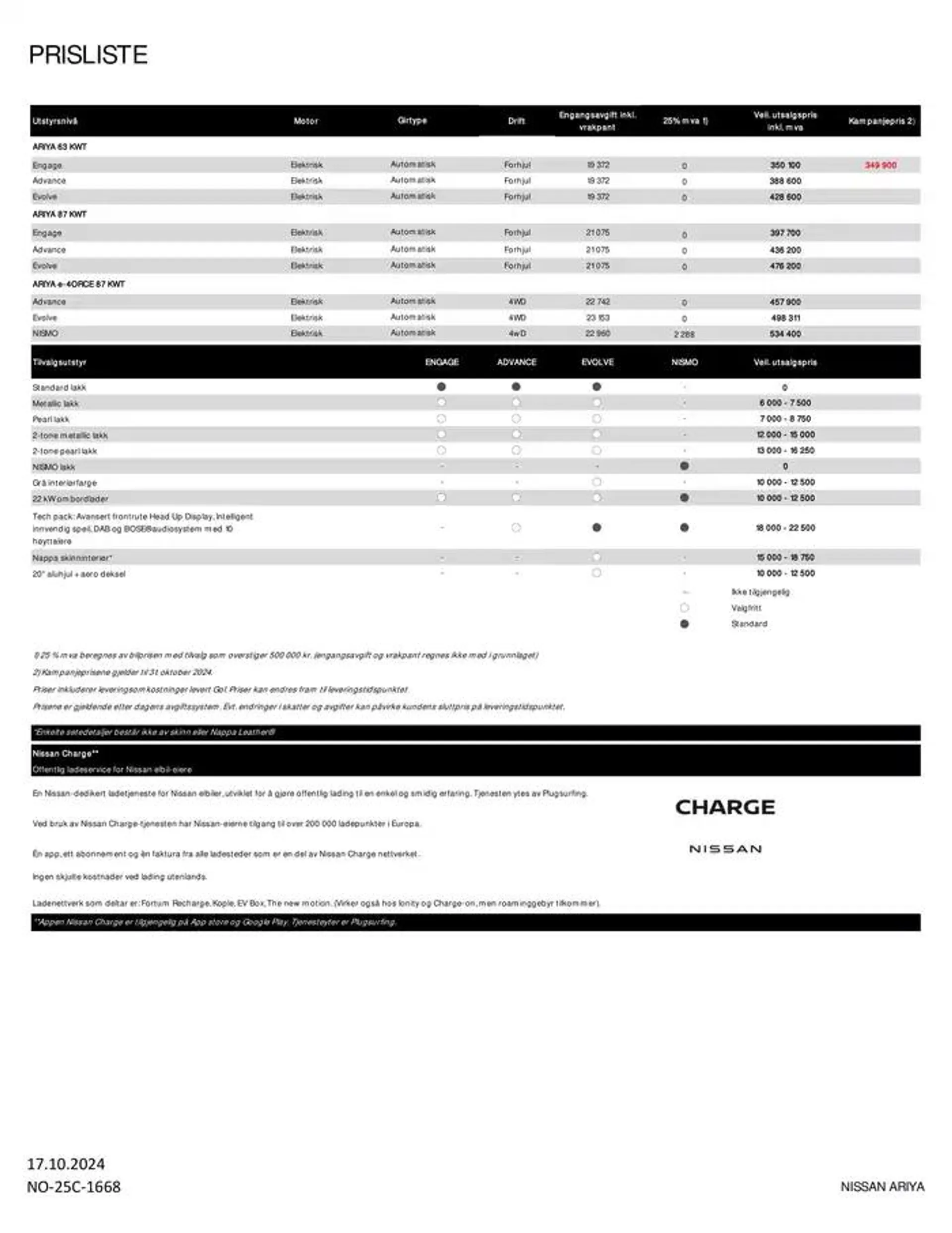 Nissan ARIYA fra 18. oktober til 18. oktober 2025 - kundeavisside 2