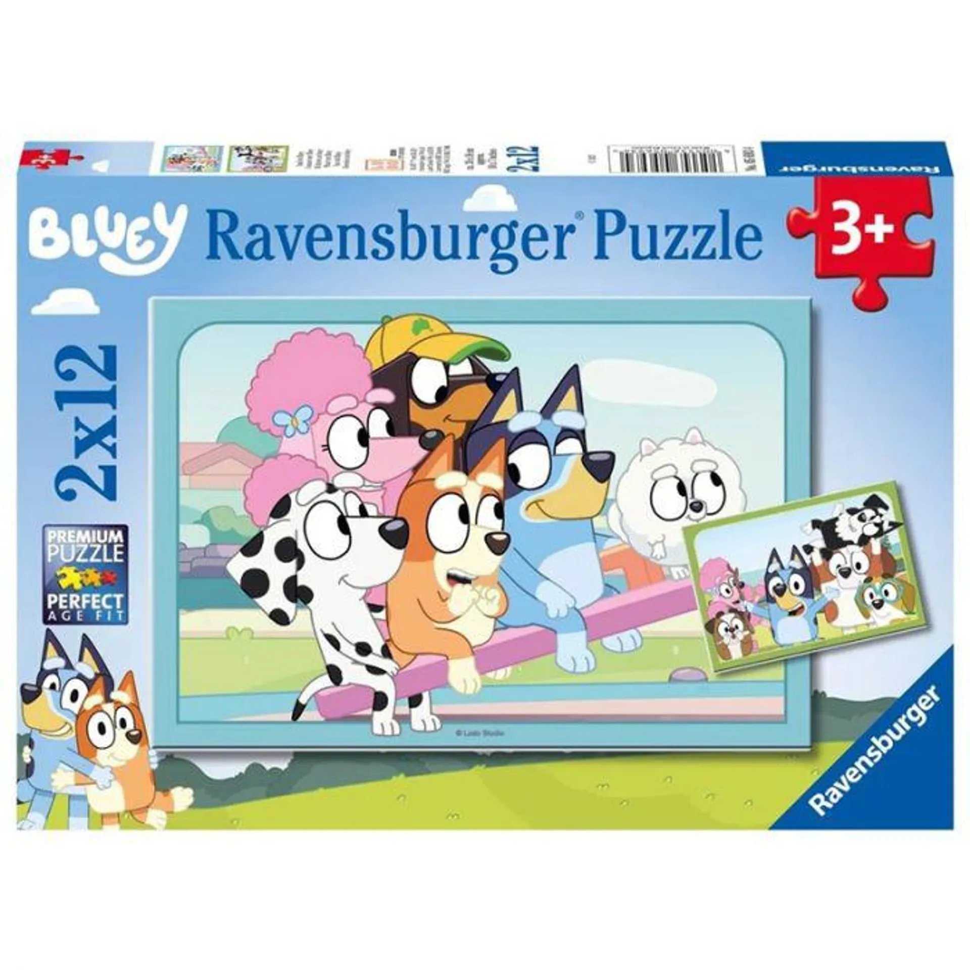 Ravensburger Puslespill 2x12 Brikker - Bluey