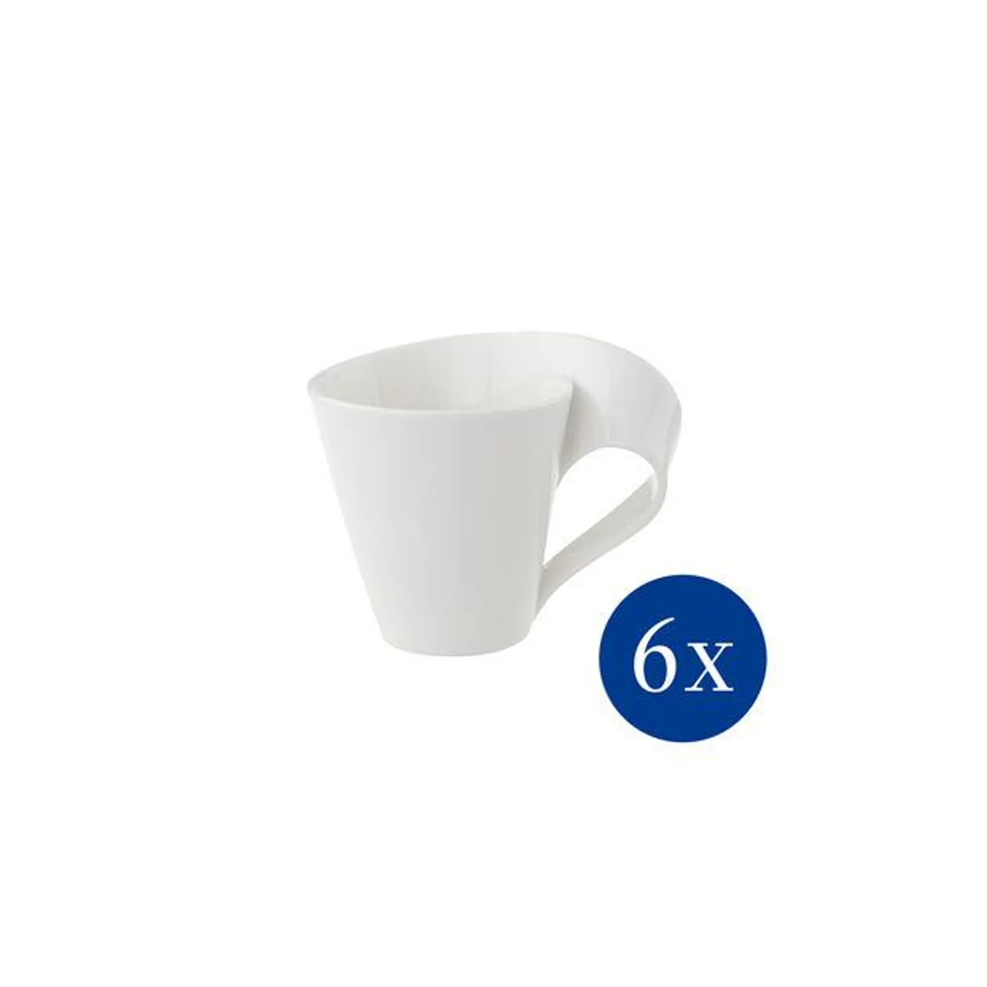 NewWave coffee cup, 200 ml, 6 pieces, white