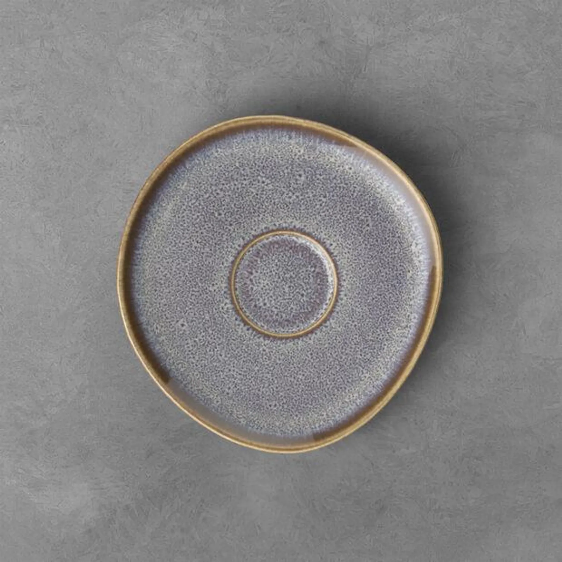 Lave beige coffee cup saucer, 15.5 cm