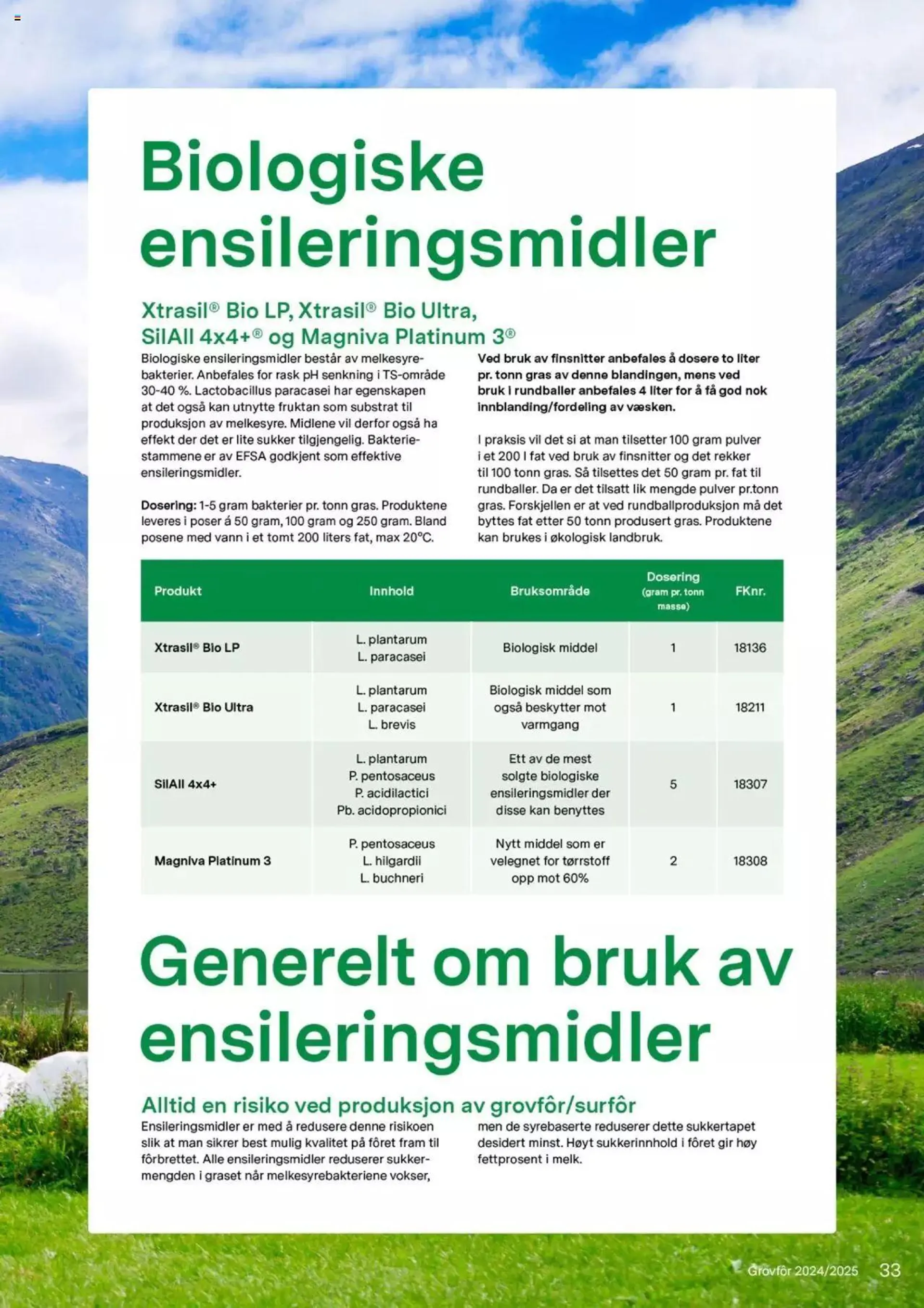 Felleskjøpet - Grovfôr fra 1. januar til 31. desember 2025 - kundeavisside 33