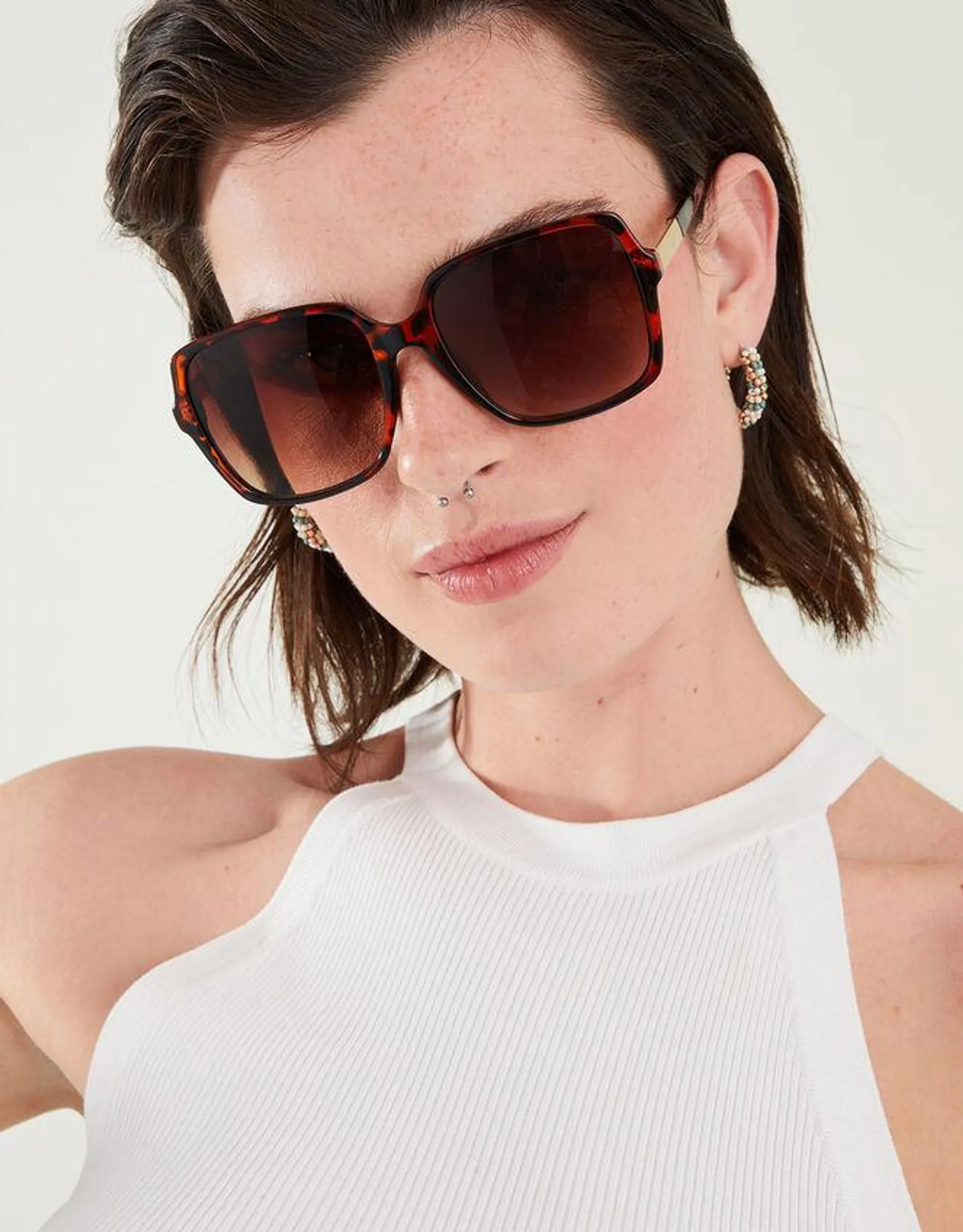 Tortoiseshell Square Sunglasses