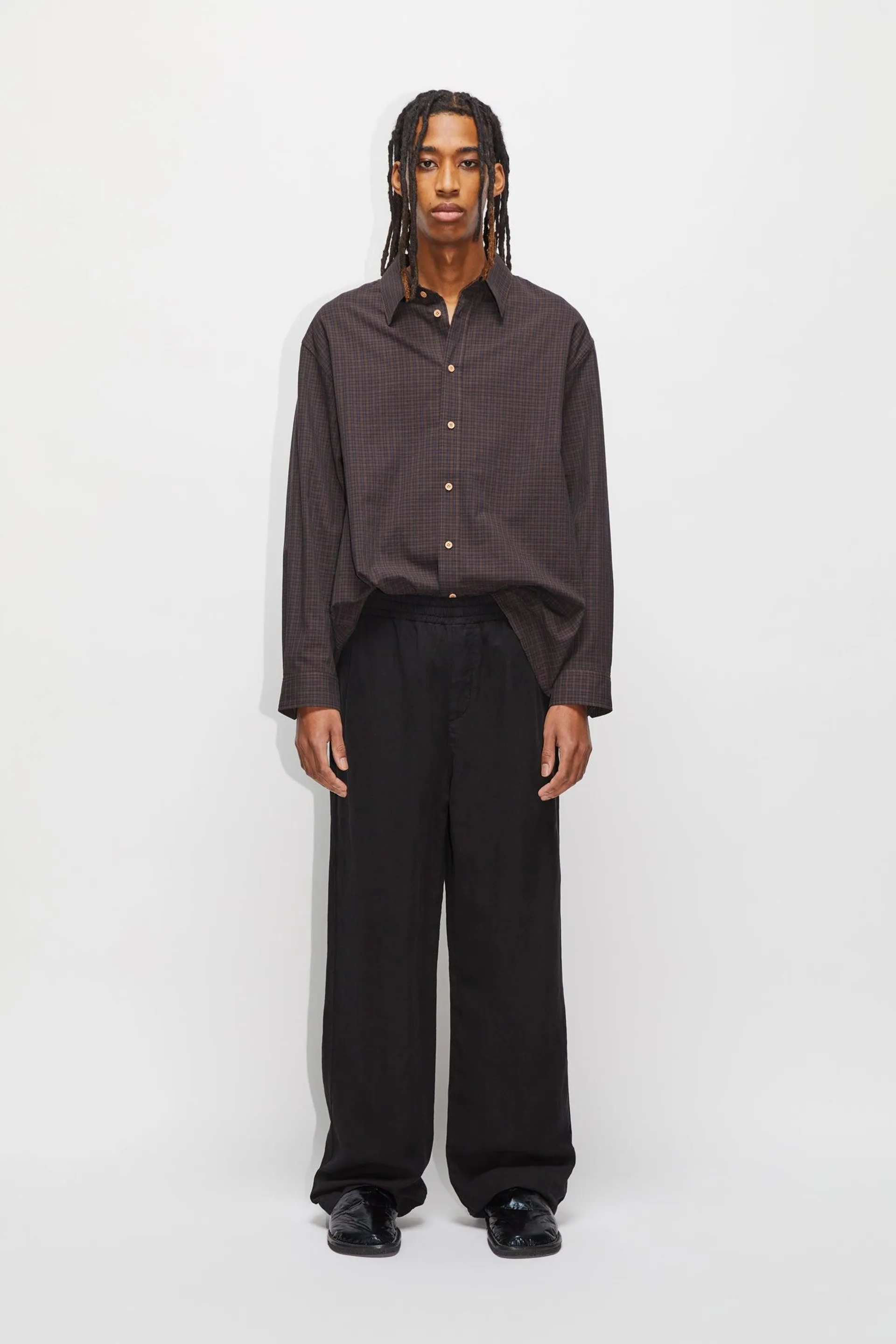 Elasticated Wide-leg Trousers