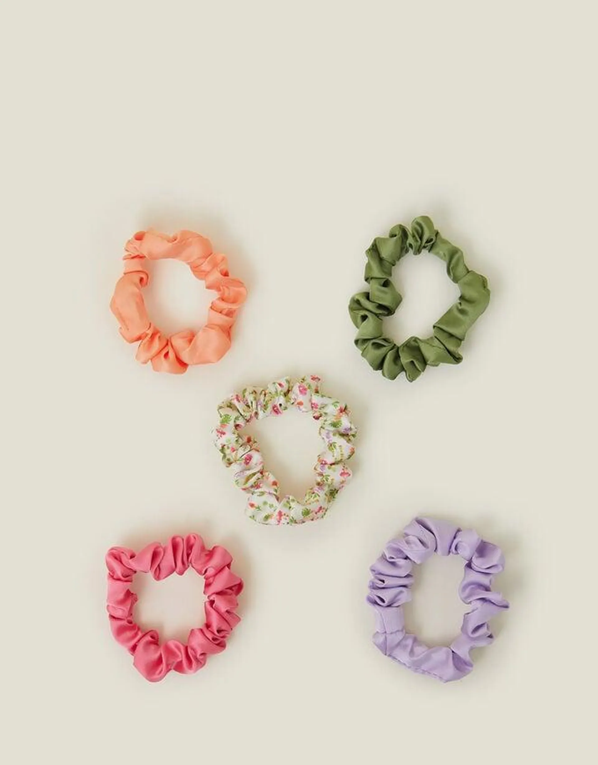 5-Pack Printed Scrunchies