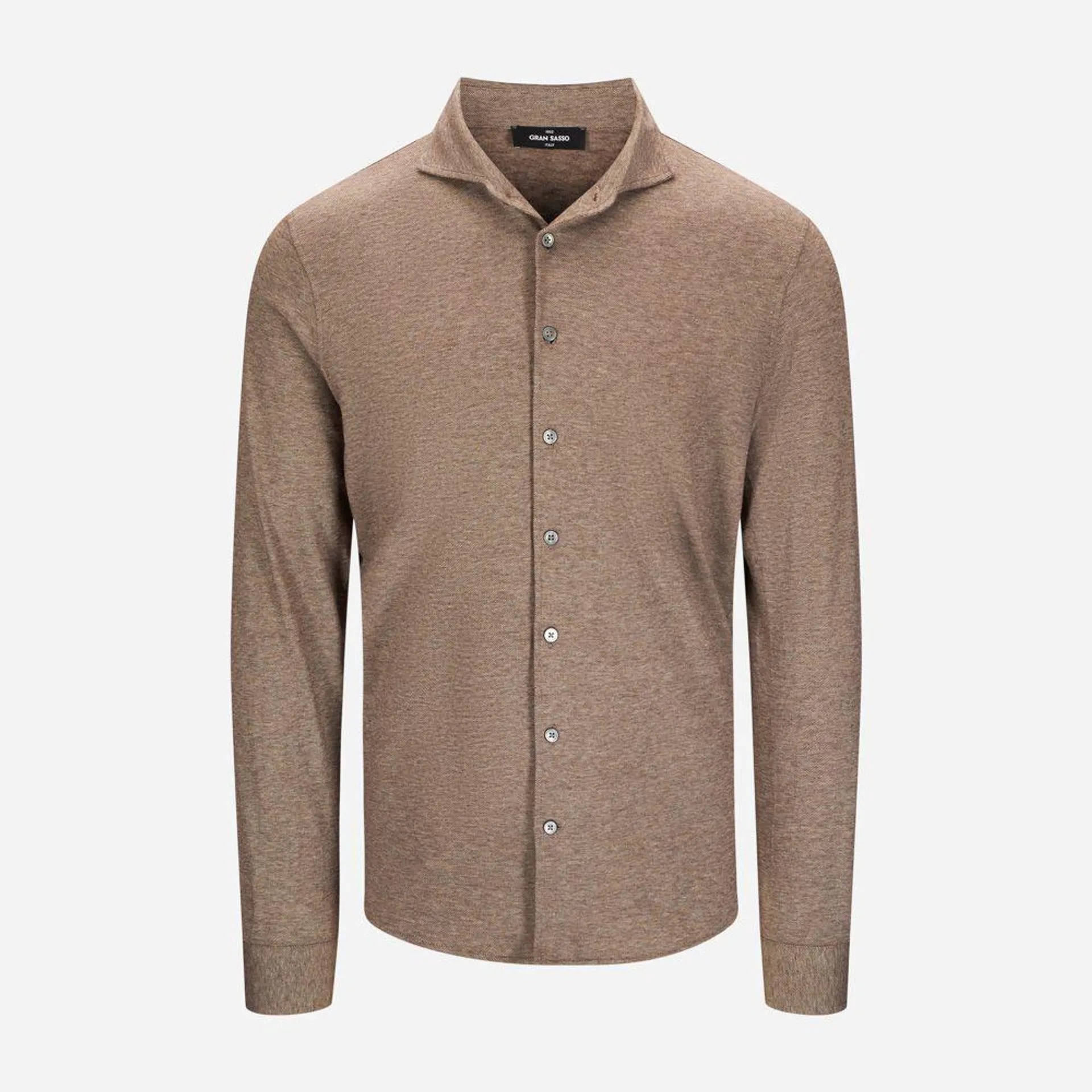 Cotton-Cashmere Shirt - Beige