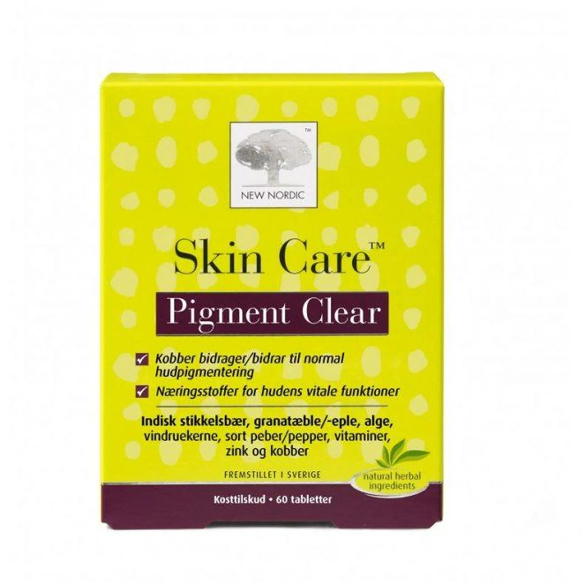 New Nordic Skin Care Pigment Clear 60 tab