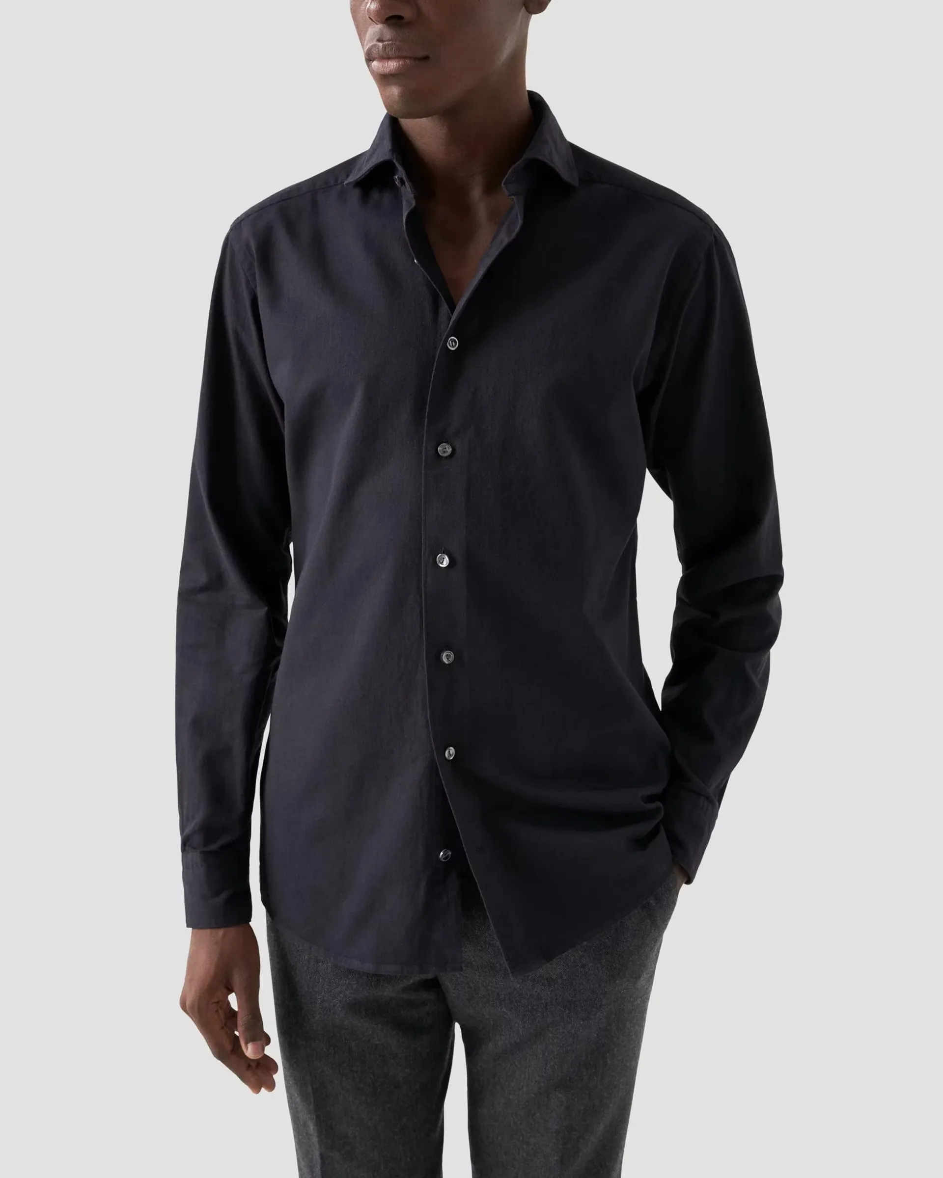 Black Denim Twill Shirt