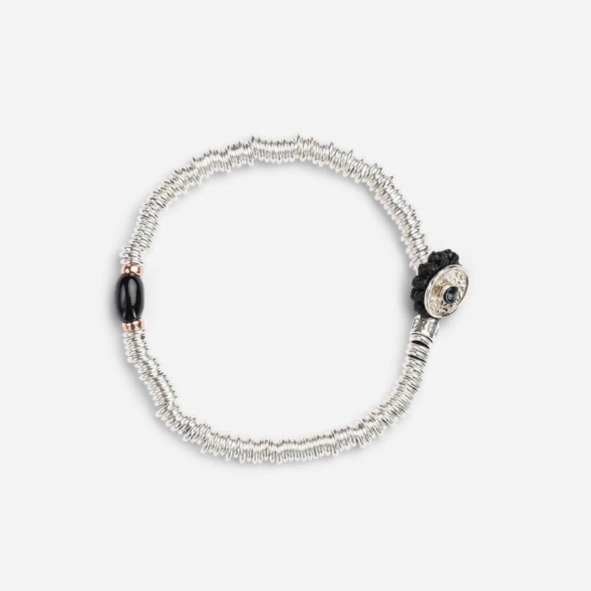 Silver Lab Bracelet - Silver-Black