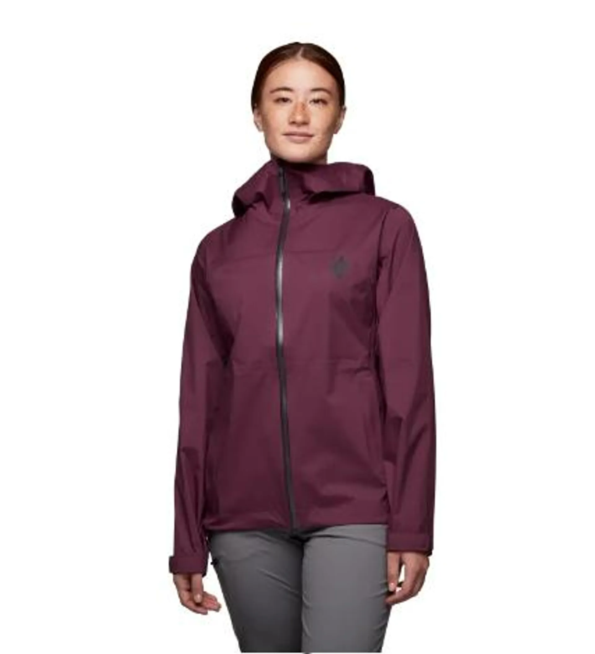 Black Diamond Womens Stormline Stretch Rain Shell Blackberry