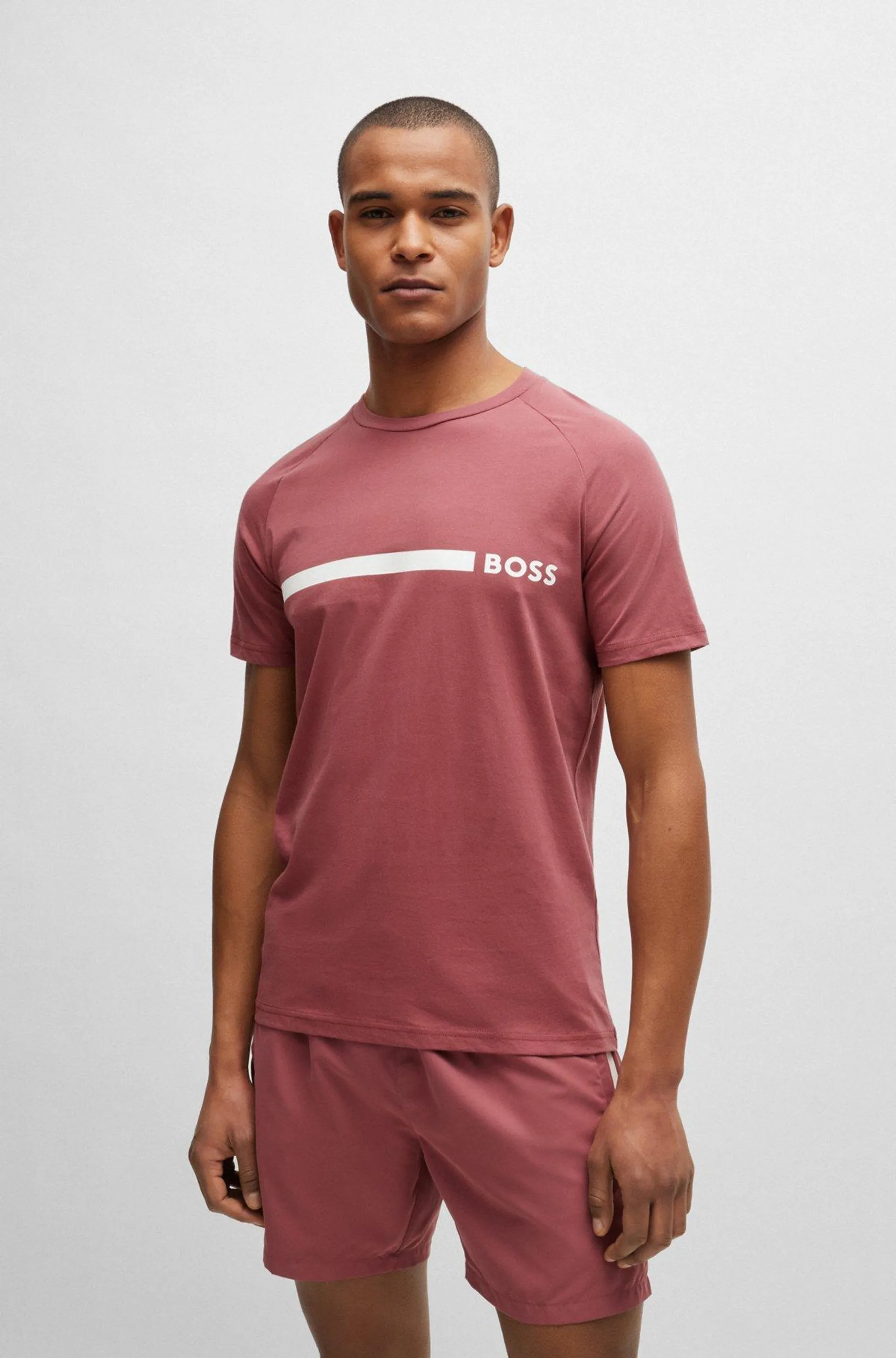 Logo-print slim-fit T-shirt in cotton jersey