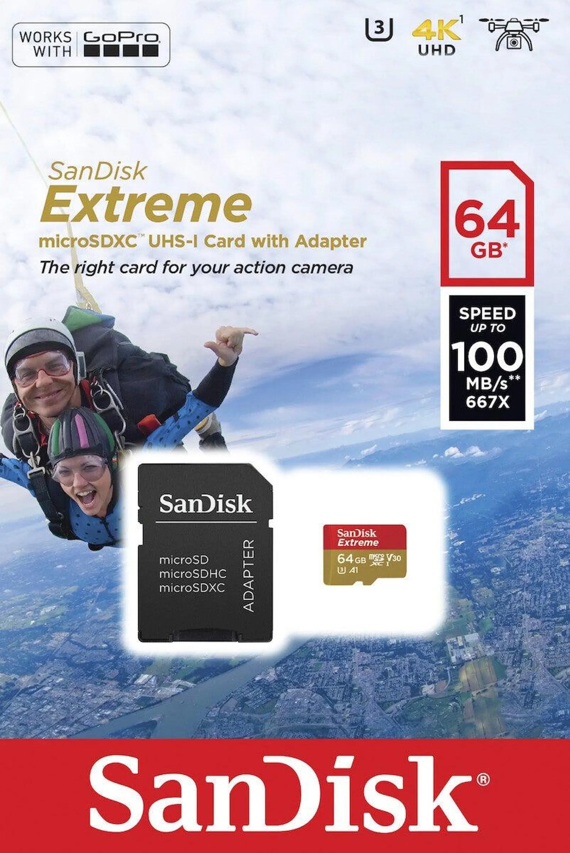 Sandisk MicroSD Extreme Flash UHS3 minnekort