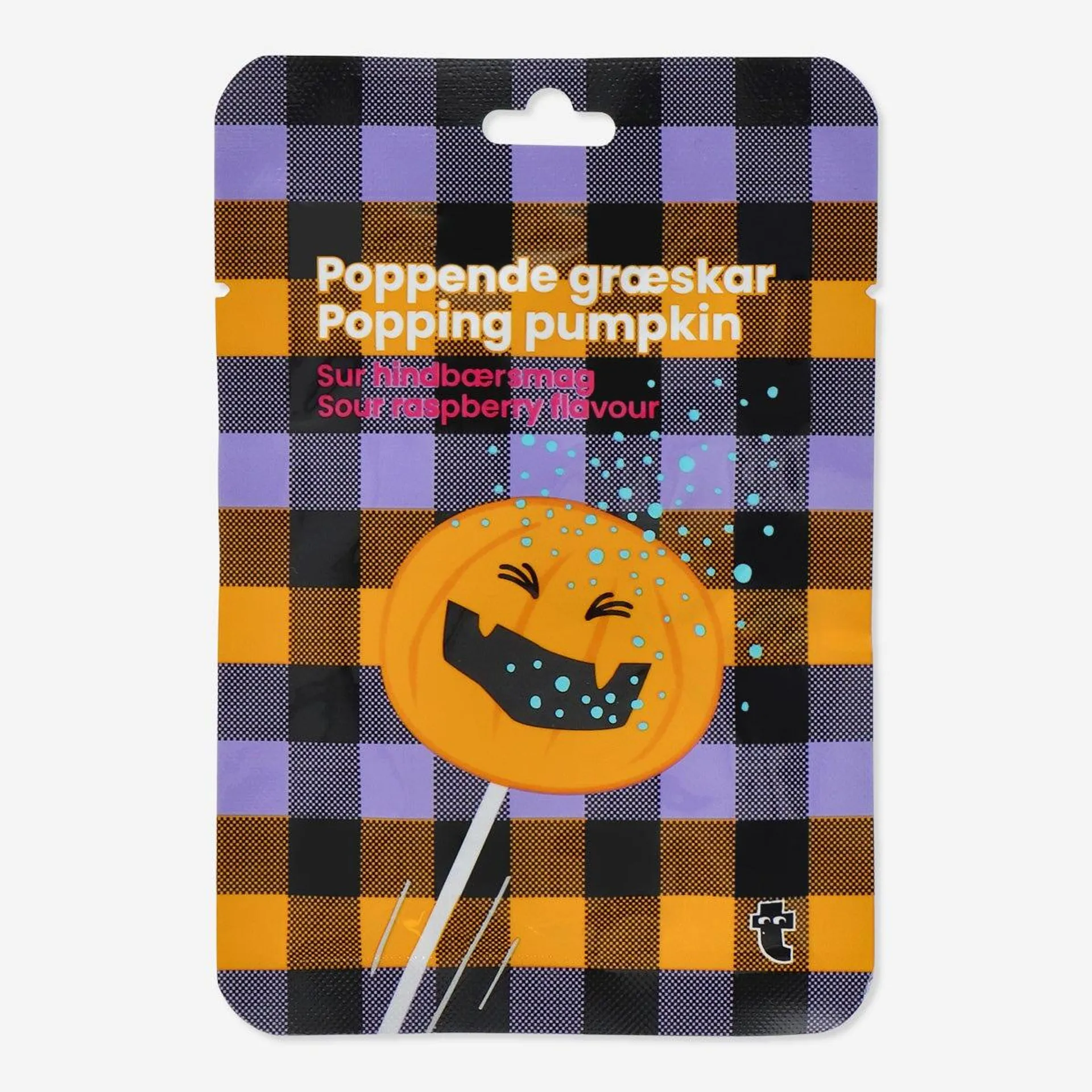 Popping pumpkin. Sour raspberry flavour