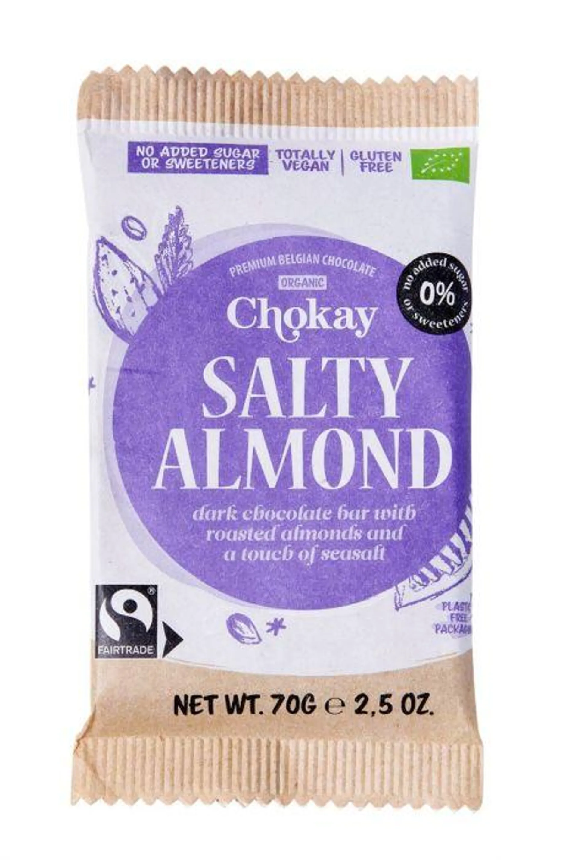 Chokay Mørk Sjokolade med mandler og sjøsalt