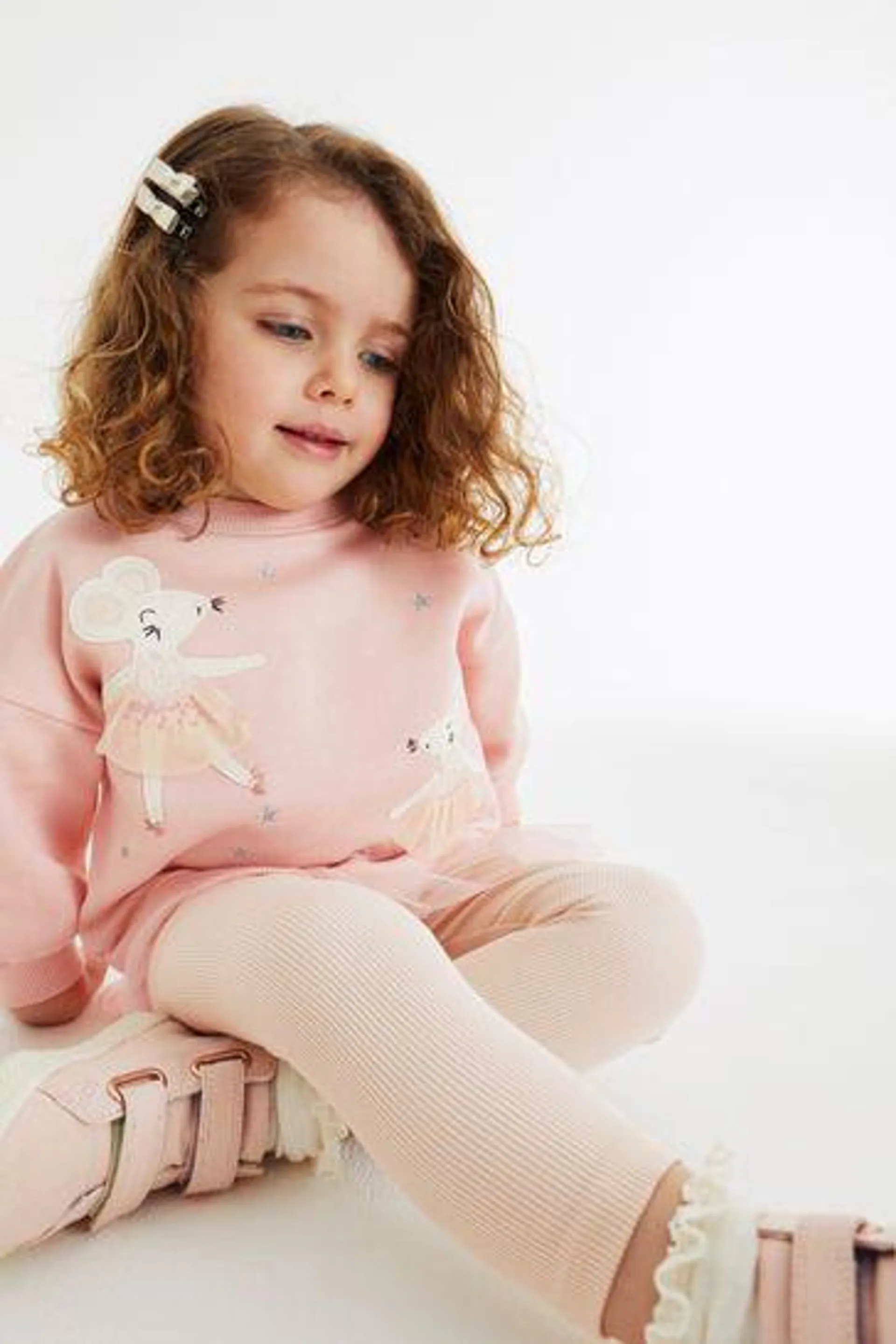Mesh Hem Sweat & Legging Set (3mths-7yrs)