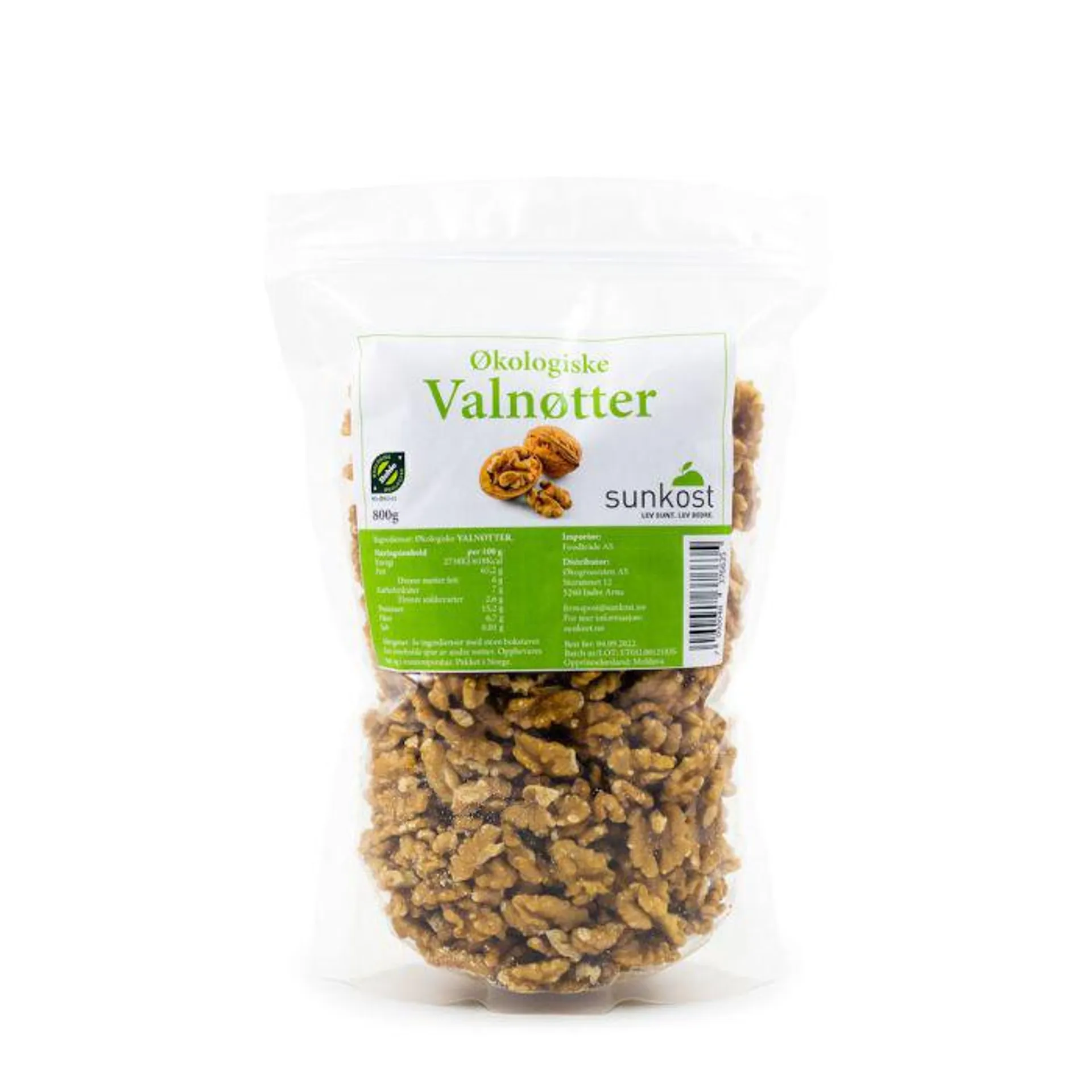 Sunkost Valnøtter 800g