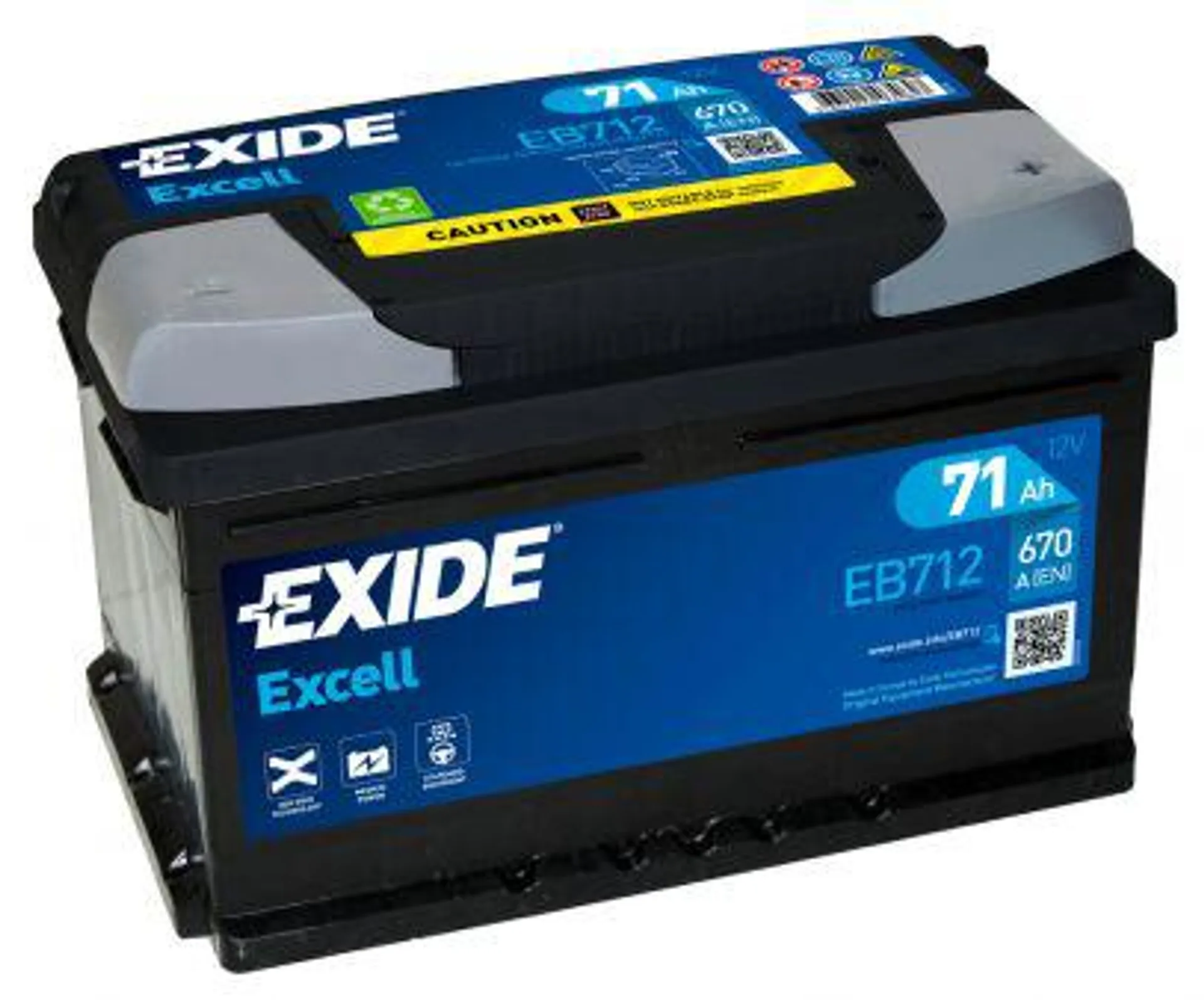 Startbatteri 71 Ah Exide