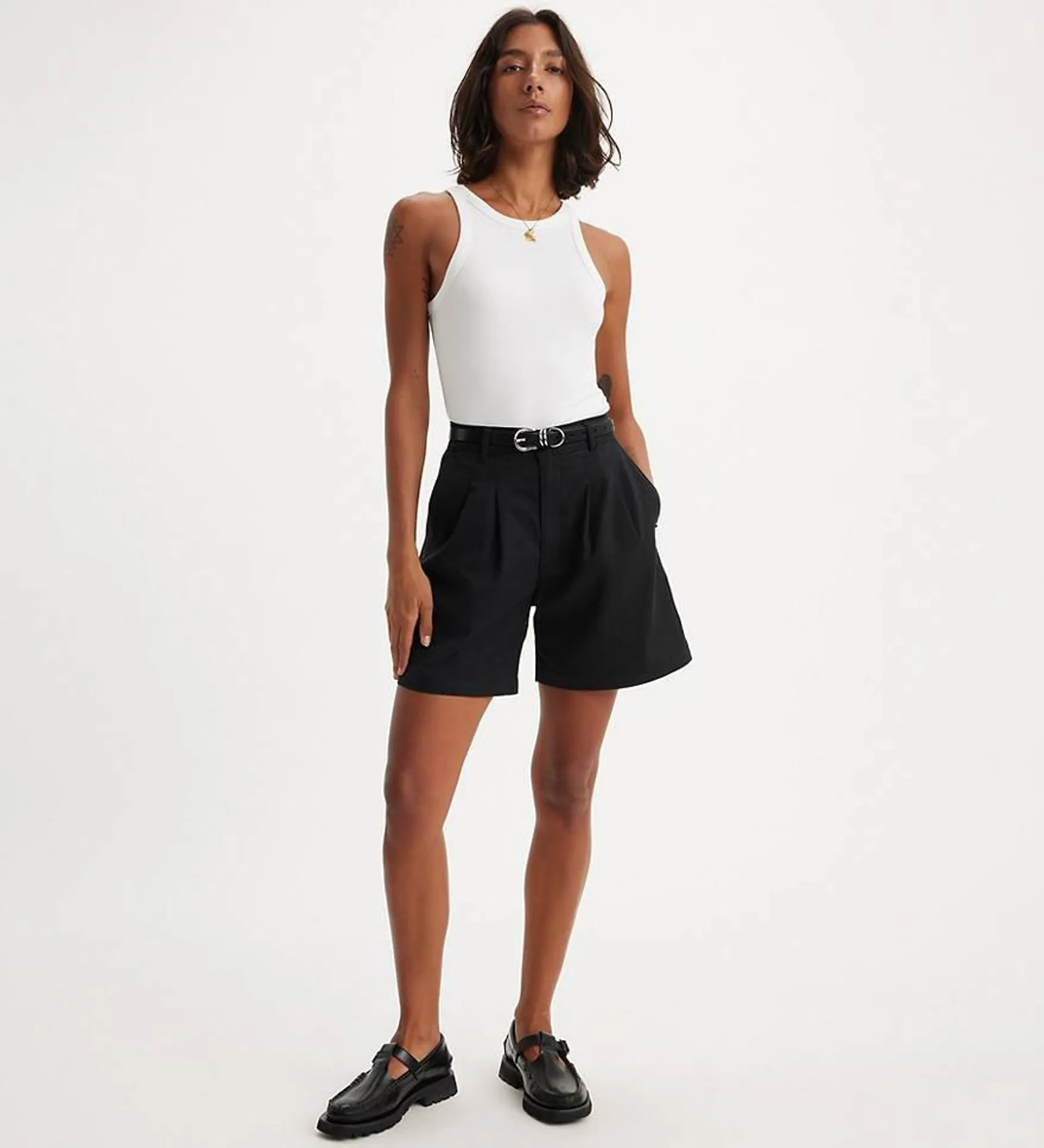 Pleated Trouser Shorts