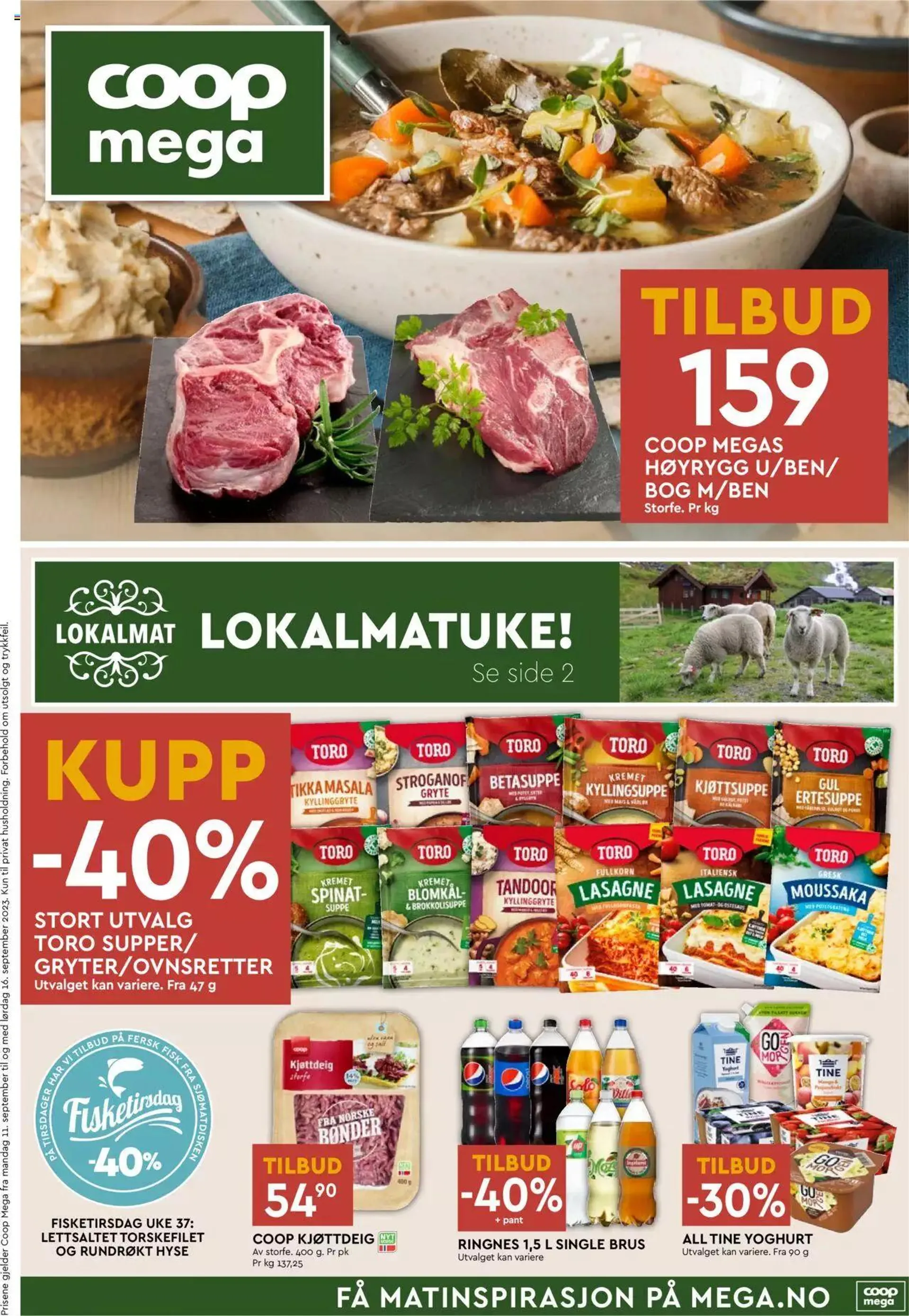 Coop Mega kundeavis fra 11. september til 16. september 2023 - kundeavisside 1