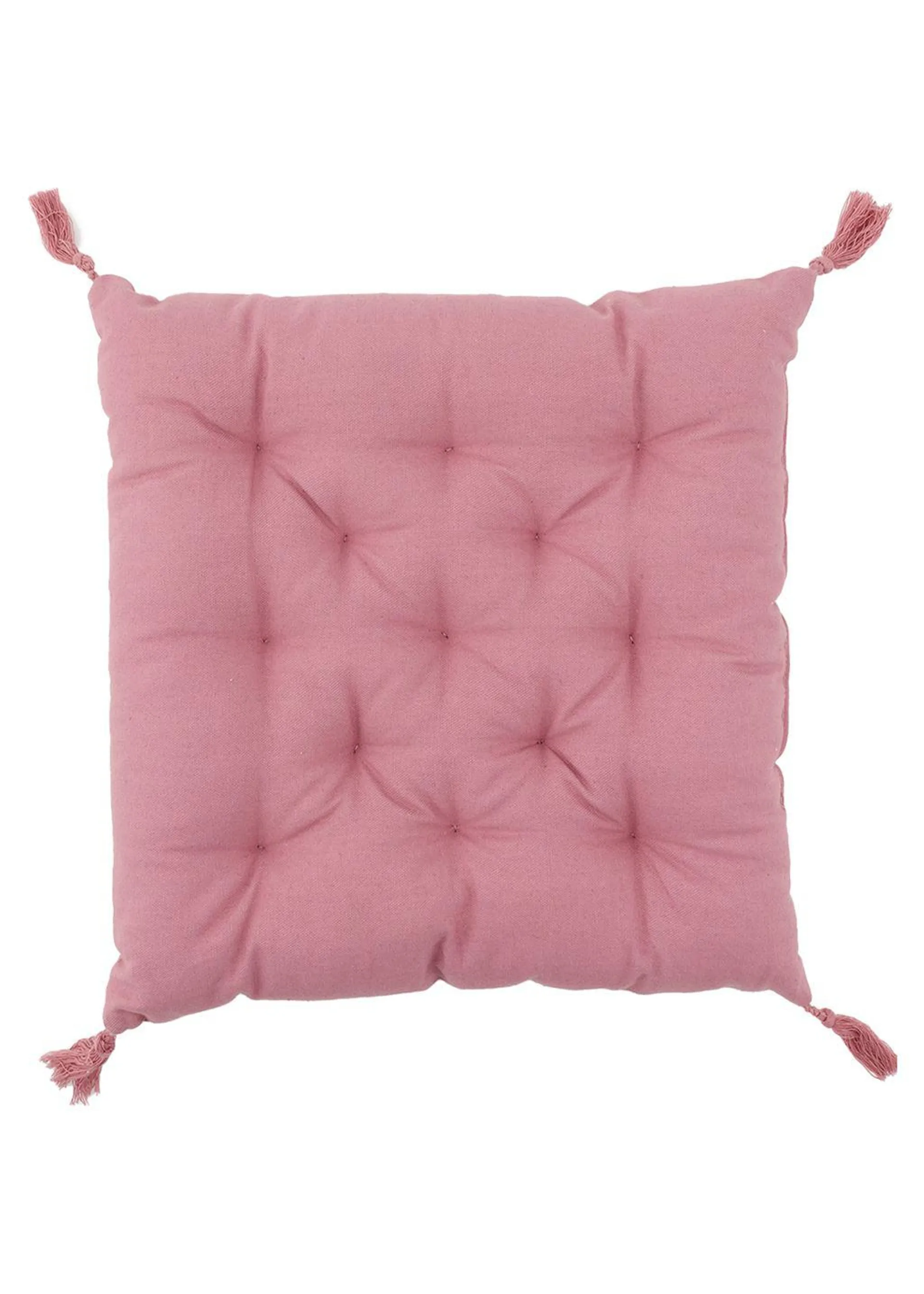 Cotton seatpad with tassels