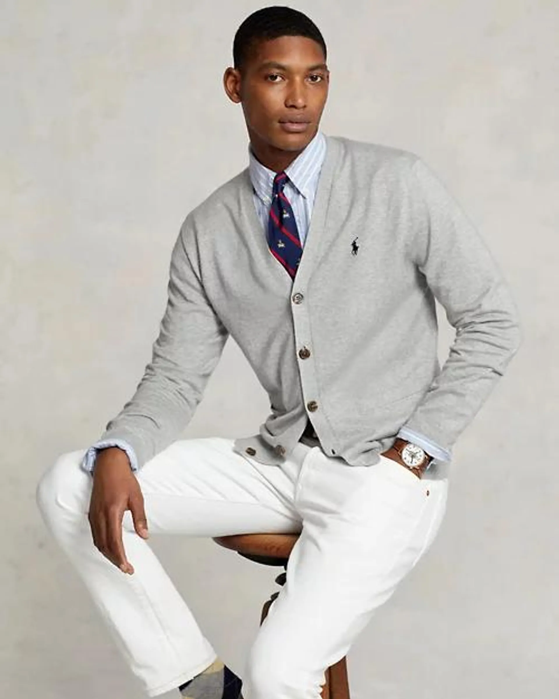 Cotton V-Neck Cardigan