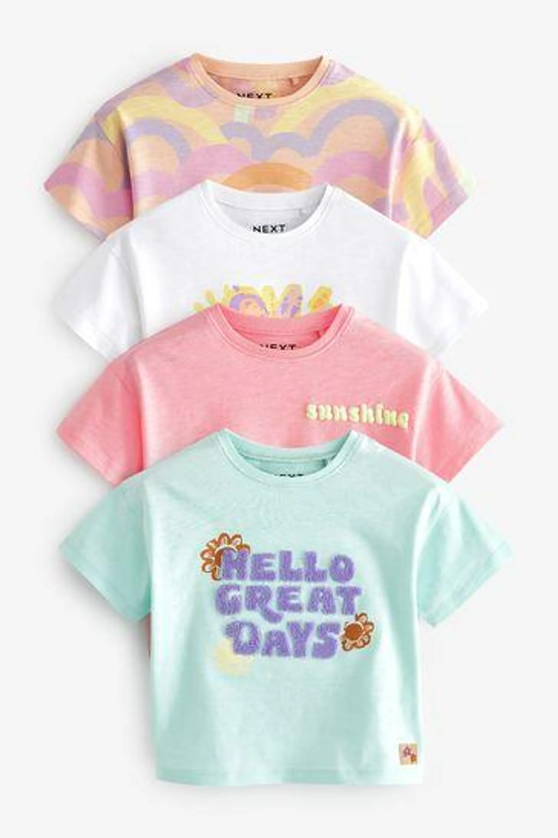 Short Sleeve T-Shirt 4 Pack (3mths-7yrs)