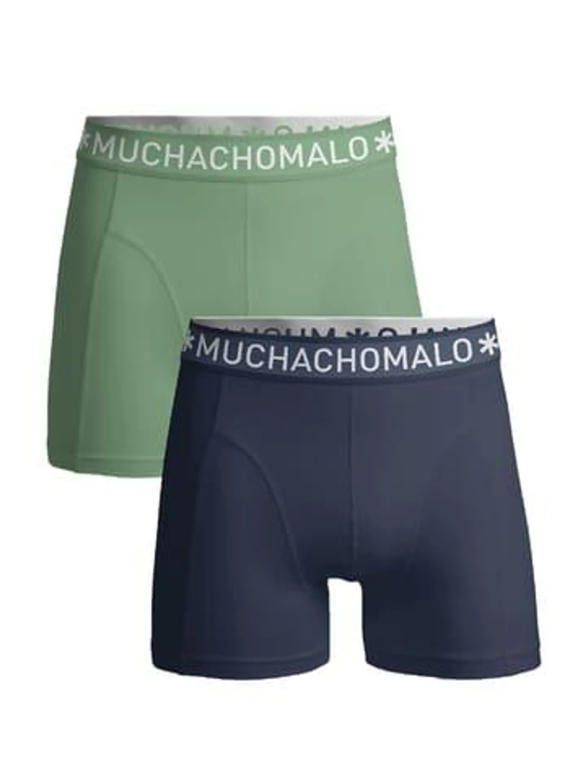 Muchachomalo 1010 Solid Boxer 2pk 617 Deep Blue/Green