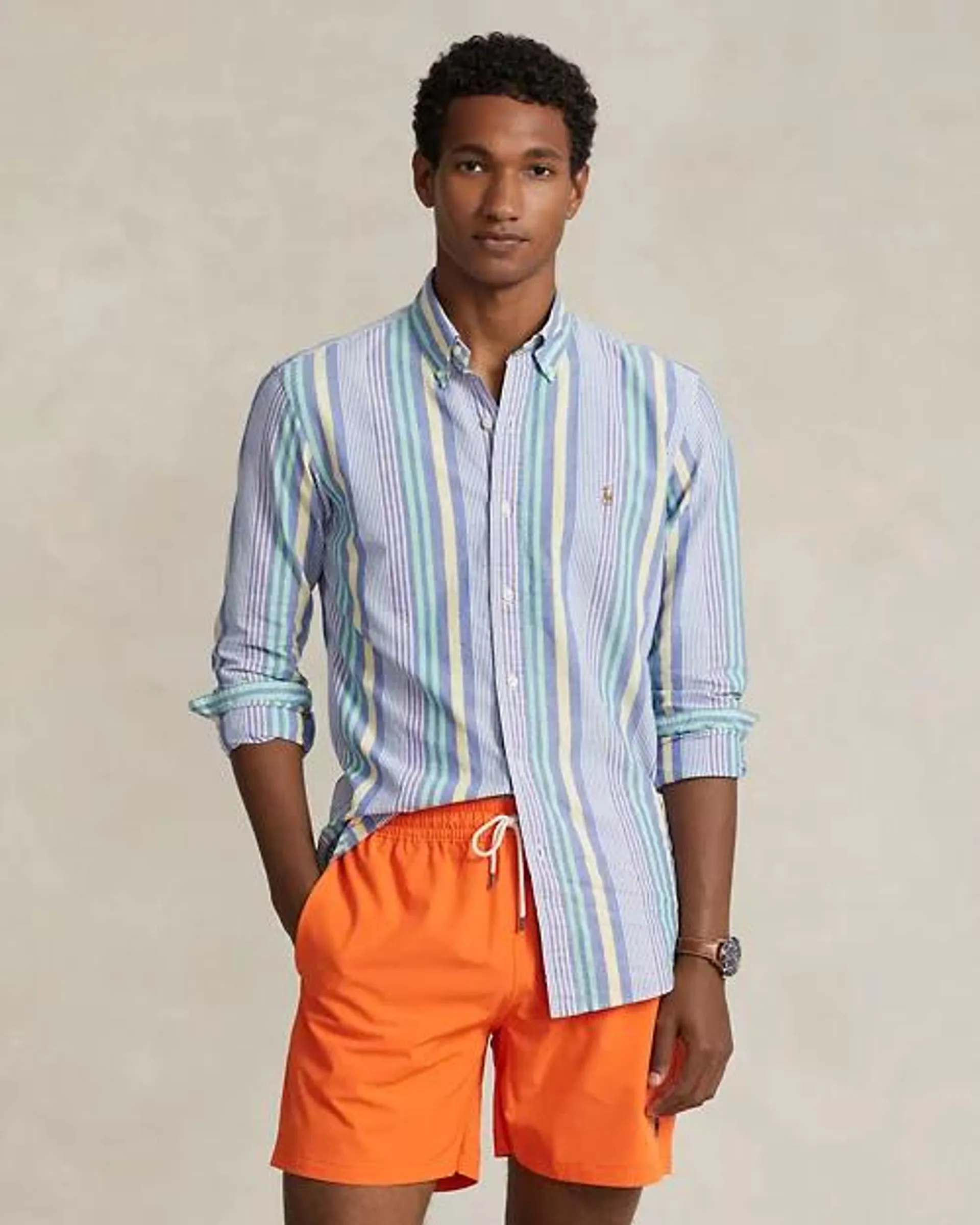 Slim Fit Striped Oxford Shirt