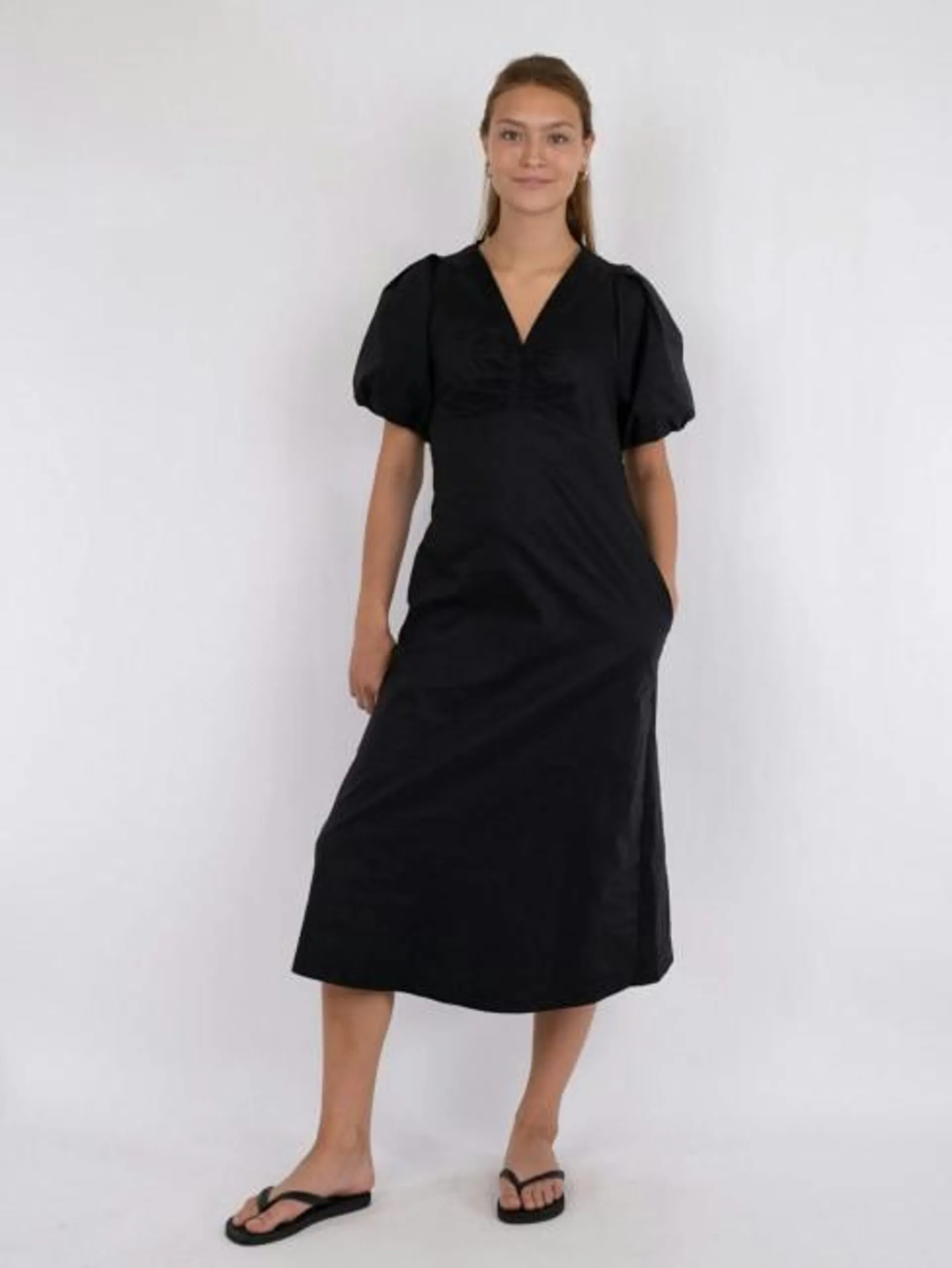 Illana Poplin Dress Black