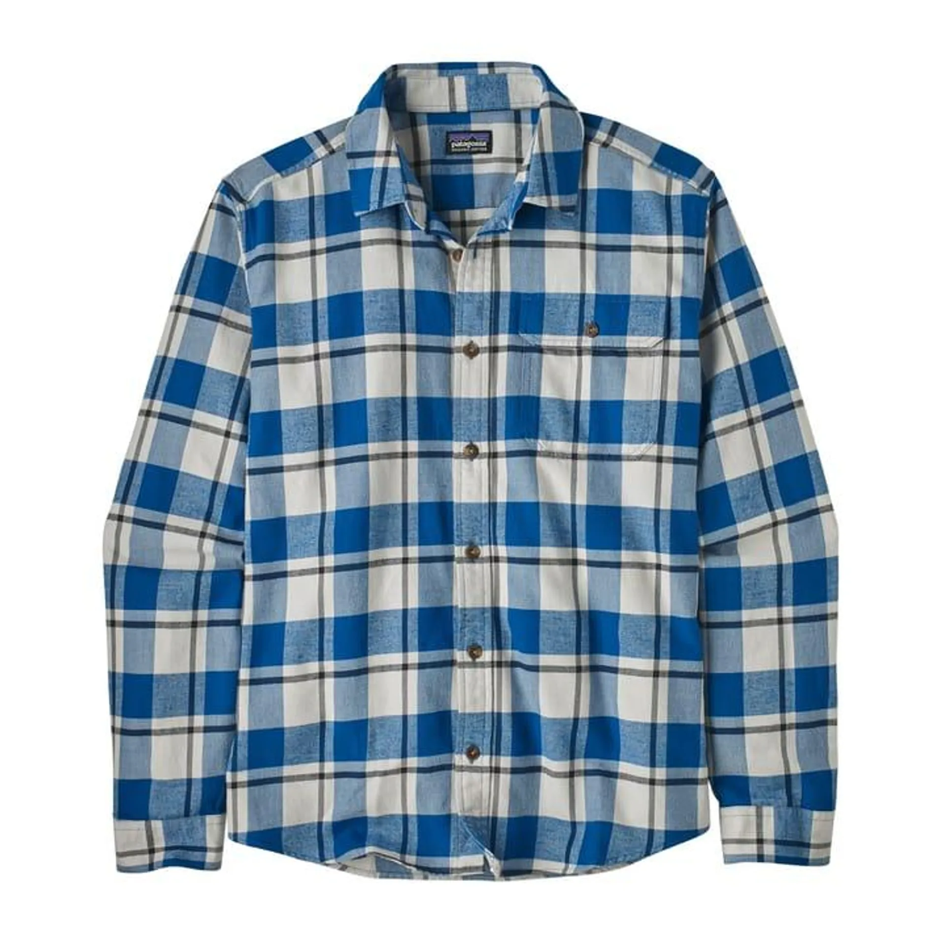 Patagonia Men's L/S Cotton in Conversion LW Fjord Flannel Shirt Captain: Endless Blue