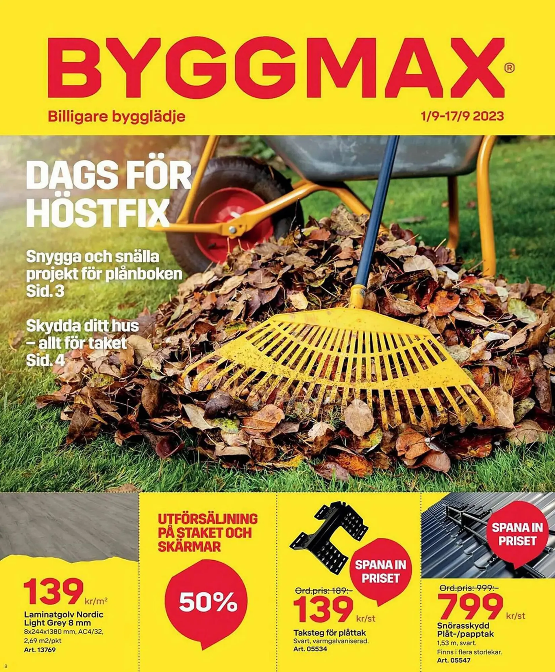 Byggmax Kundeavis fra 11. september til 17. september 2023 - kundeavisside 1