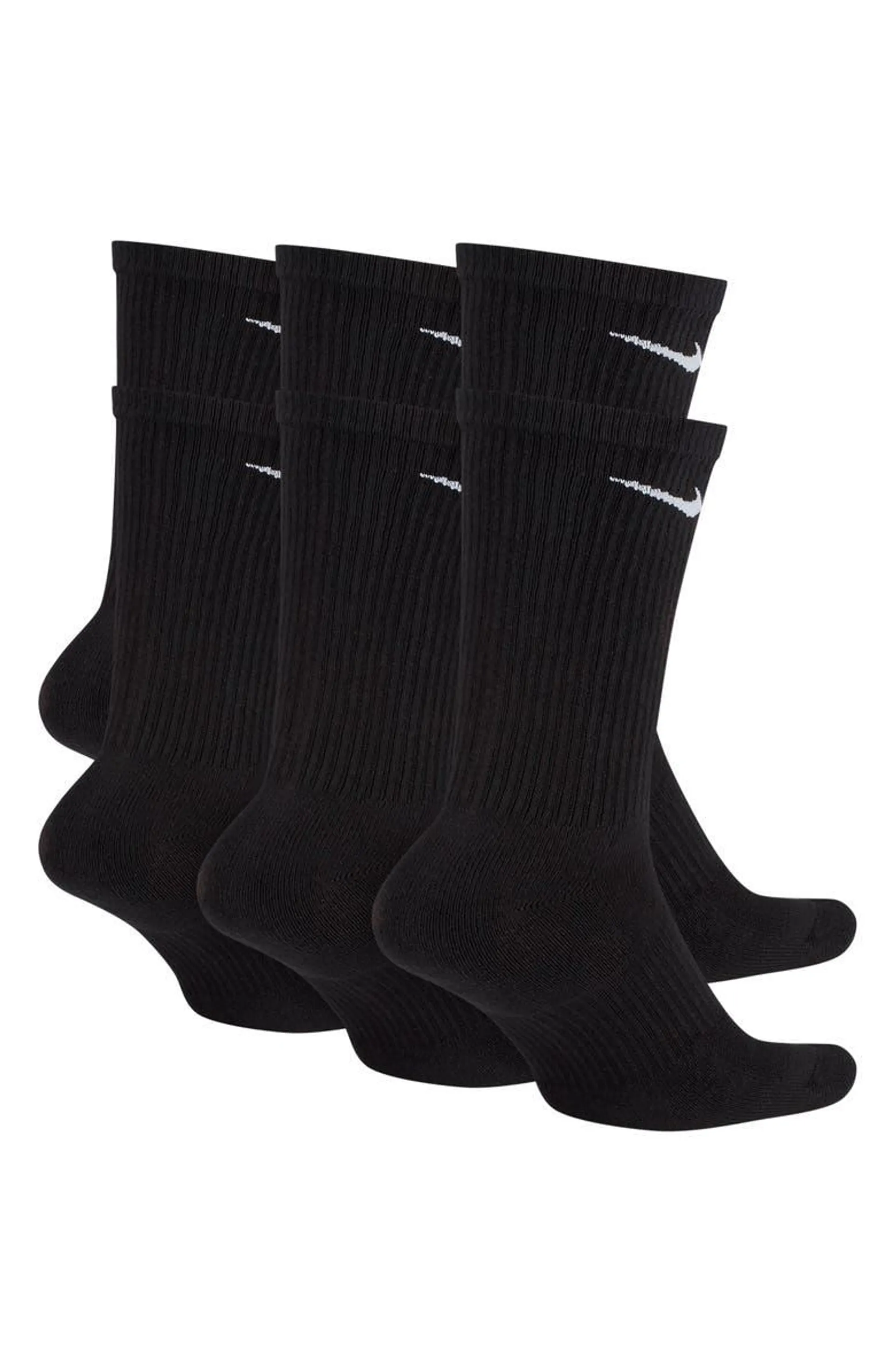 Assorted 6-Pack Everyday Plush Cushion Crew Training Socks