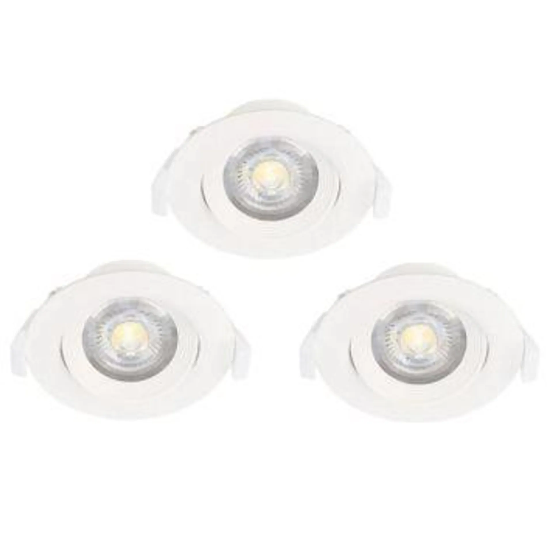 DOWNLIGHT EGLO SATIANO INNFELT Ø9CM HVIT 3-PACK