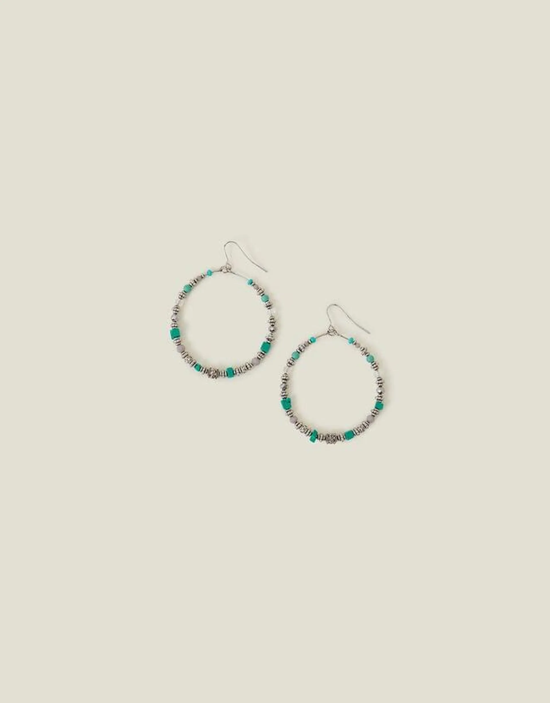 Large Beaded Hoops