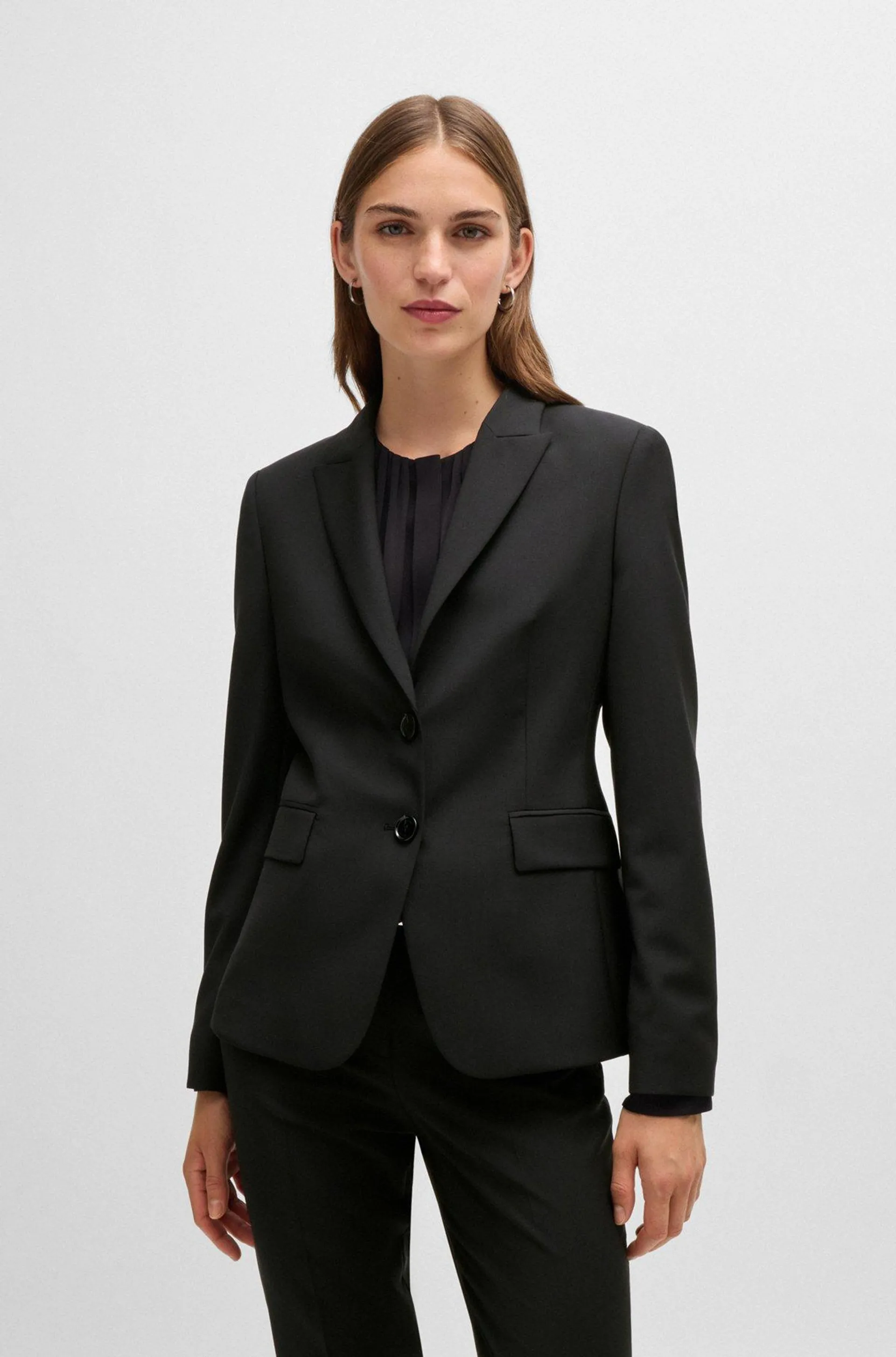 Regular-fit blazer in virgin wool