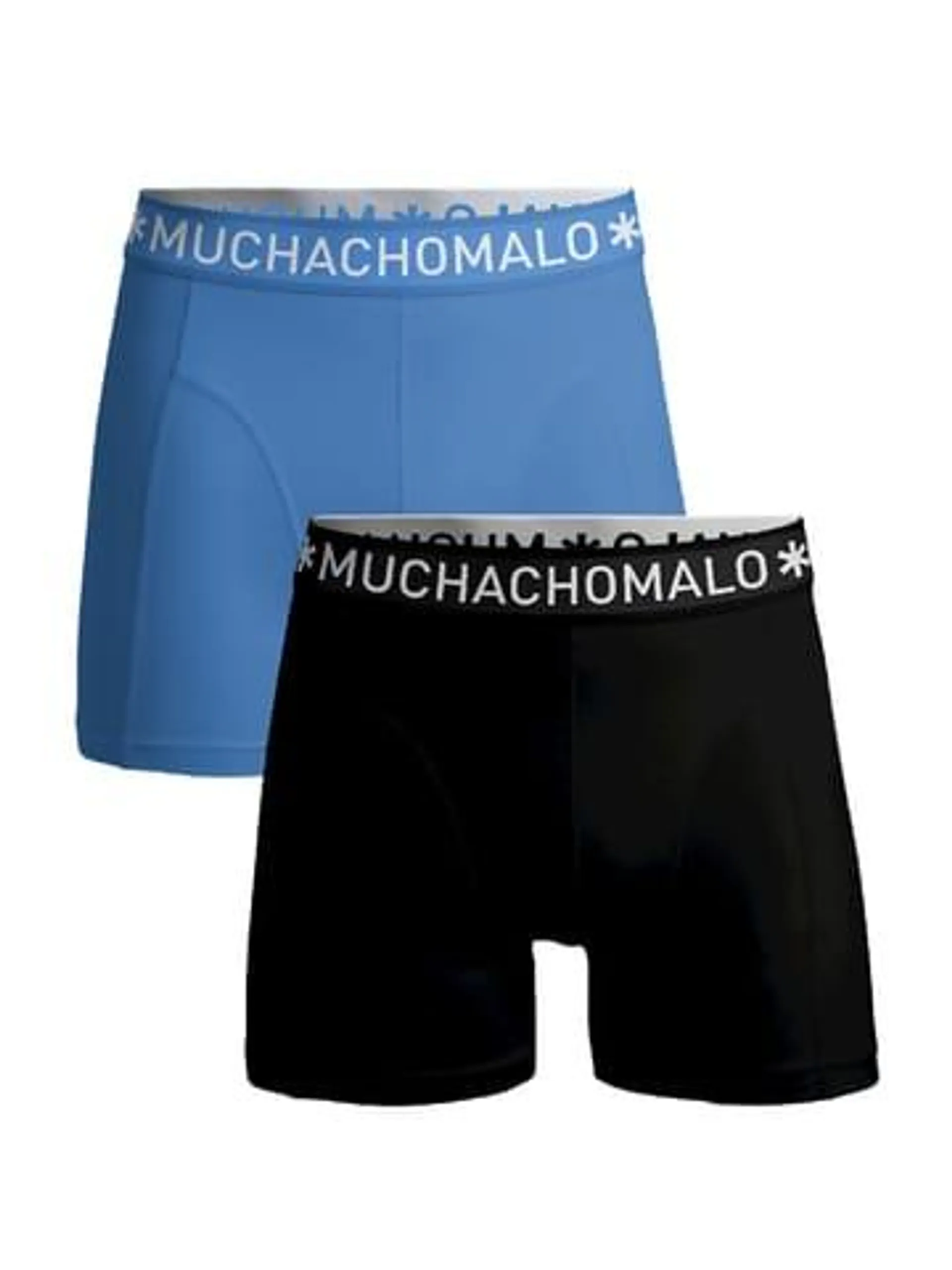 Muchachomalo 1010 Solid Boxer 2pk 620 Black/Blue