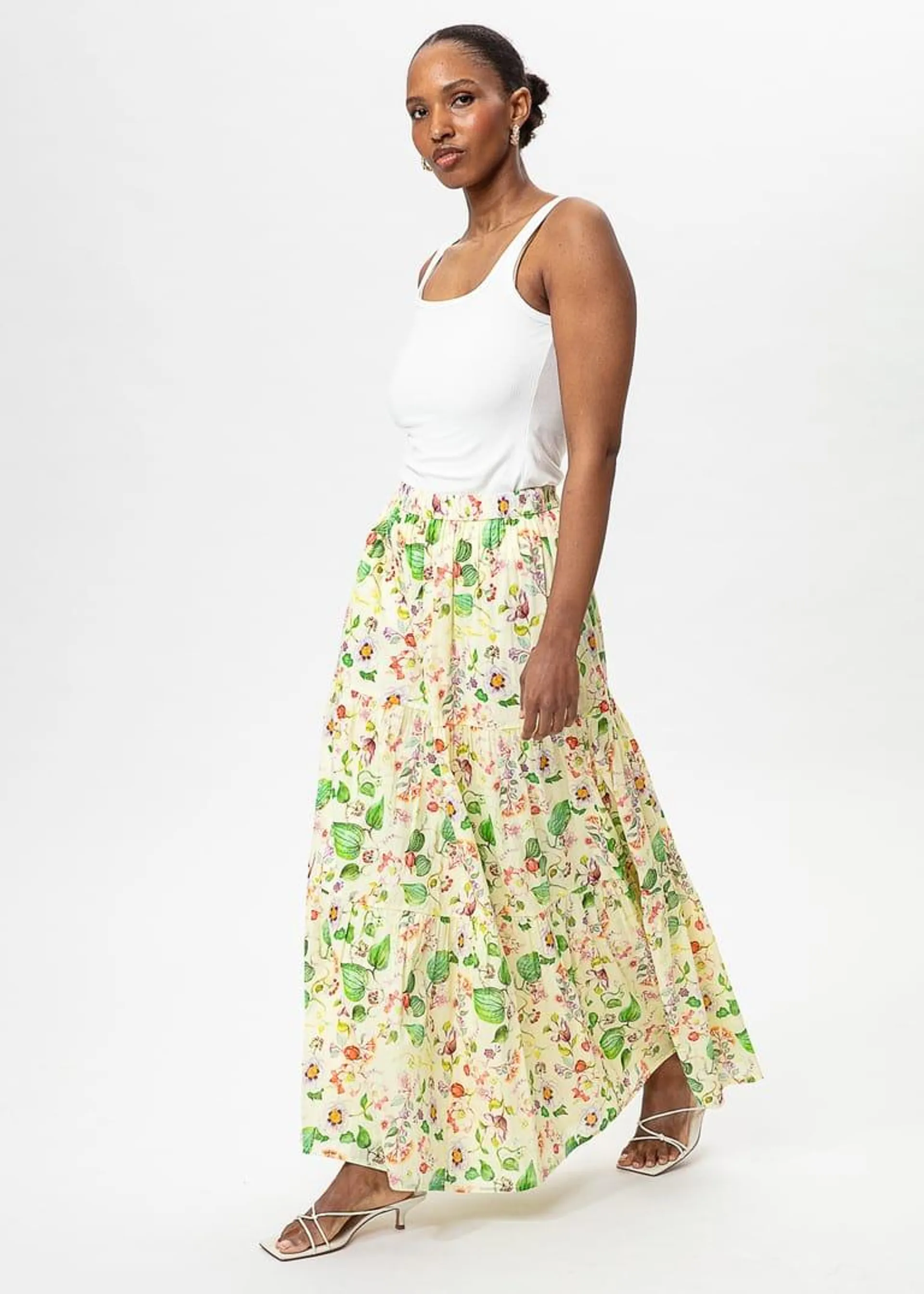 Floral long skirt