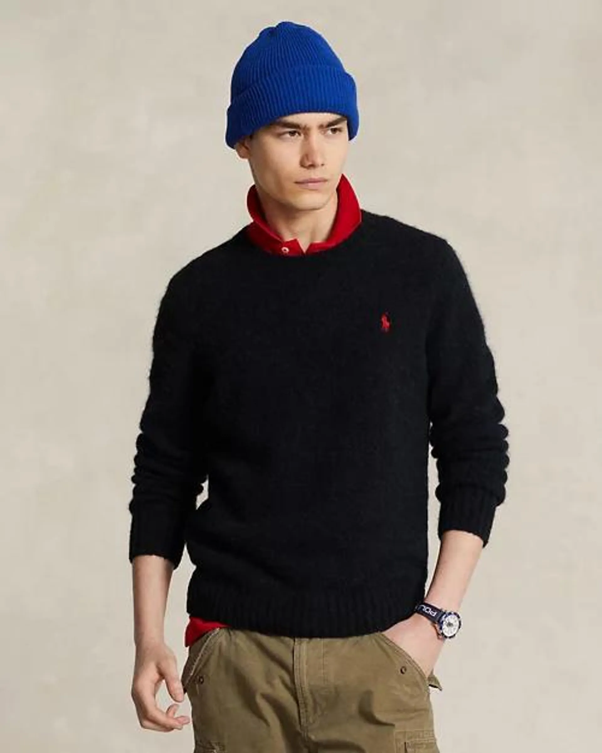 Textured Crewneck Jumper