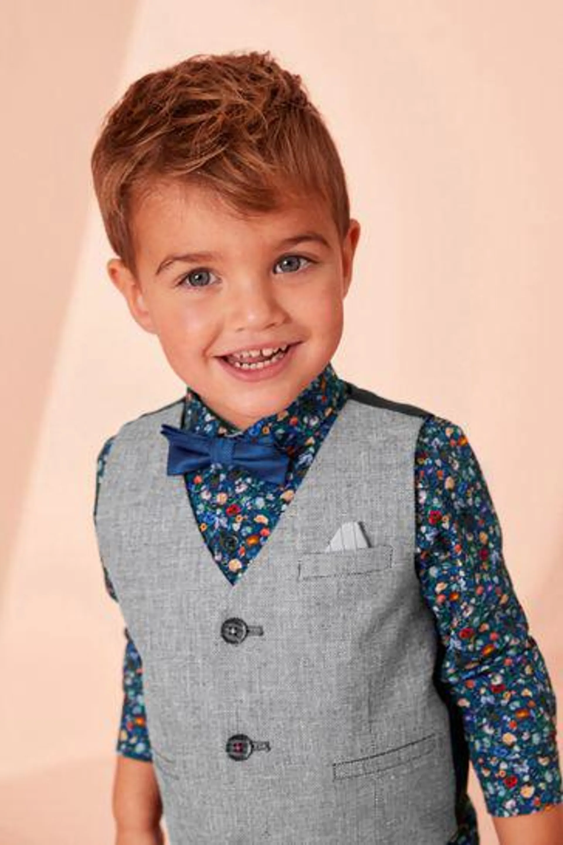 Waistcoat Set With Shirt & Bow Tie (3mths-7yrs)