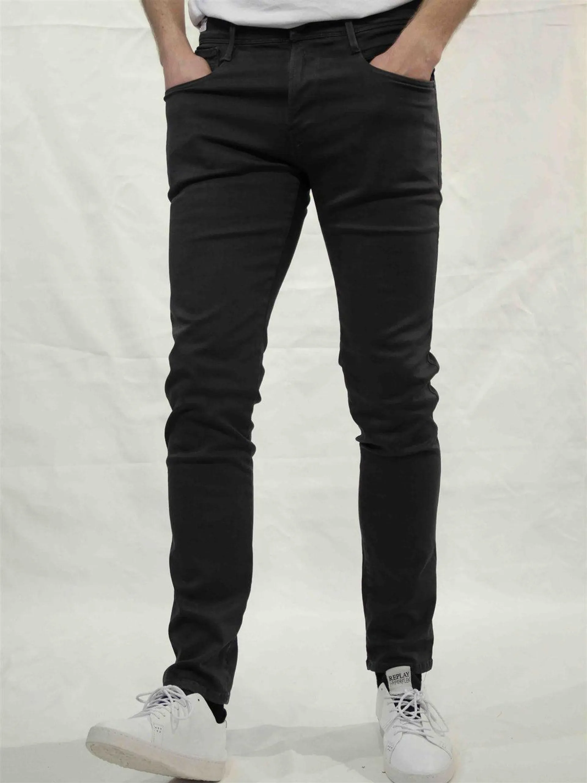 SLIM FIT ANBASS HYPERFLEX JEANS Sort