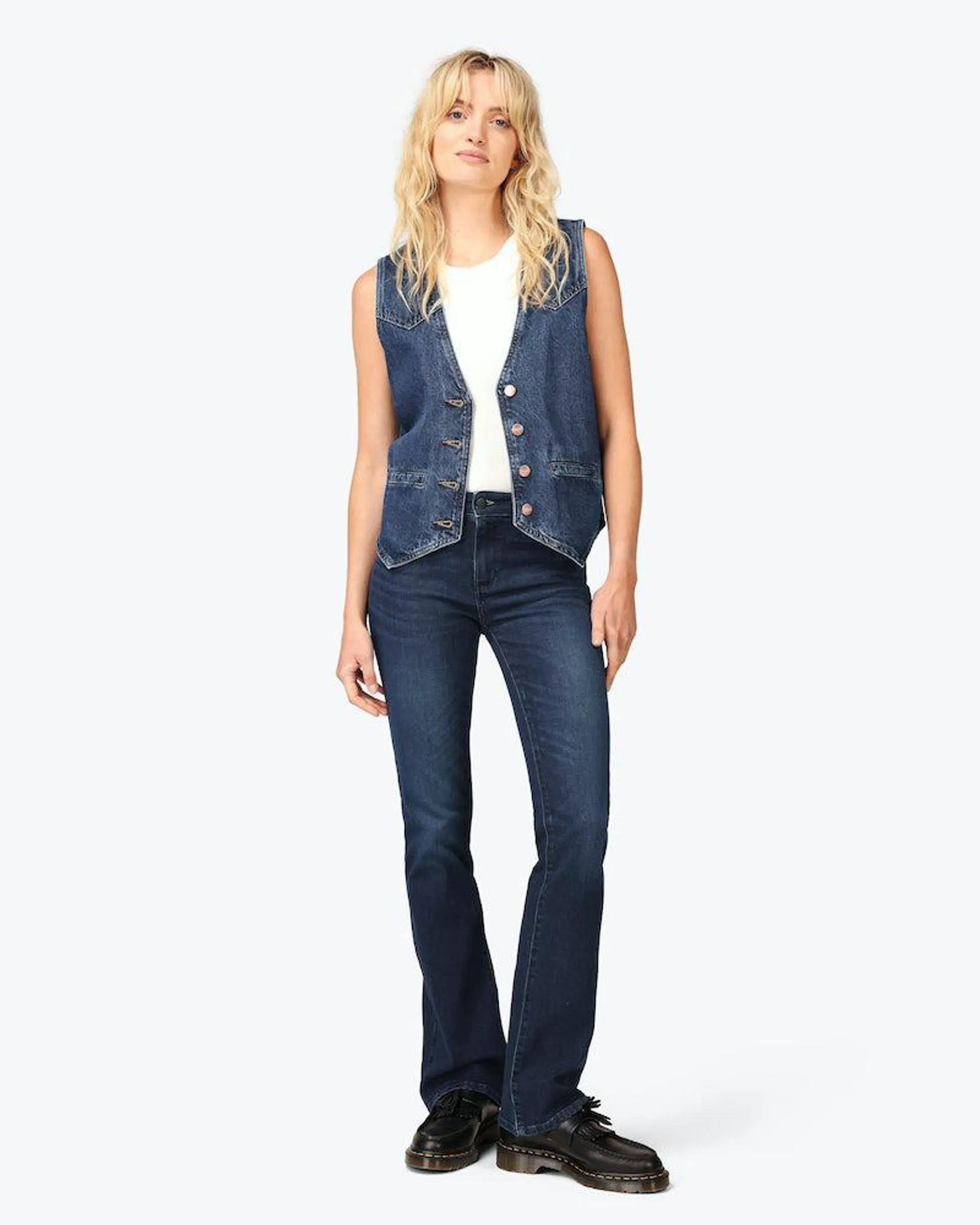 Bootcut Mørk Blå Jeans