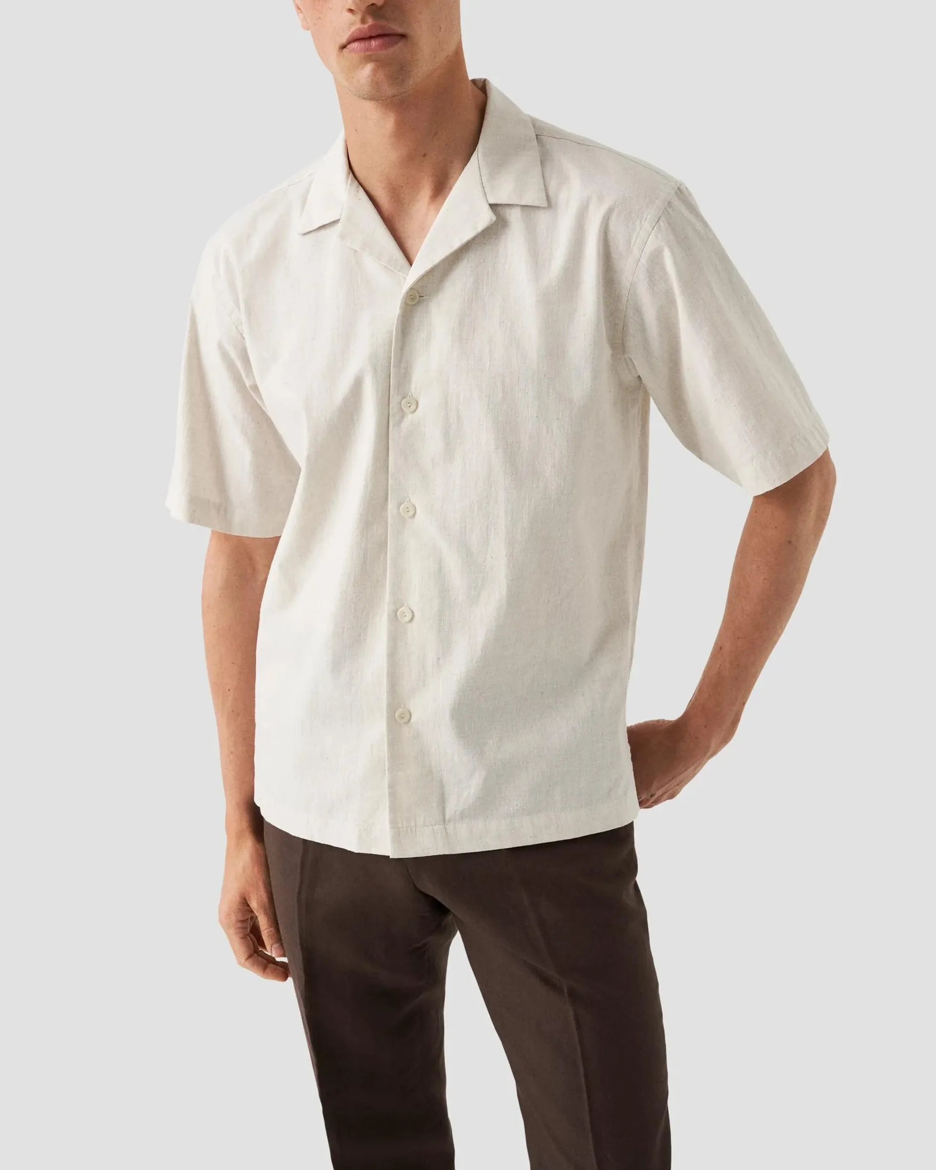 White Recycled Cotton Resort Shirt