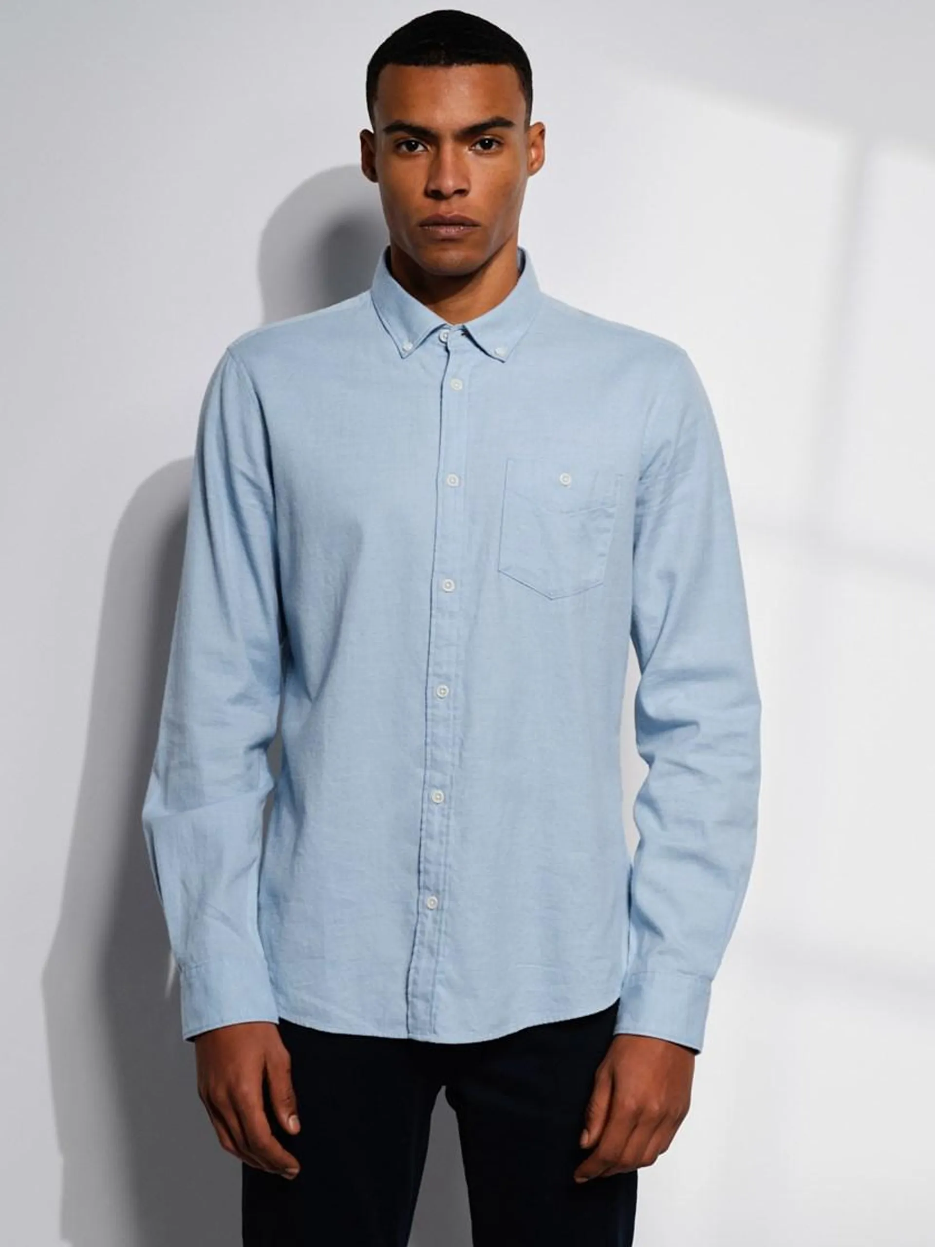 Figo skjorte Chambray Blue