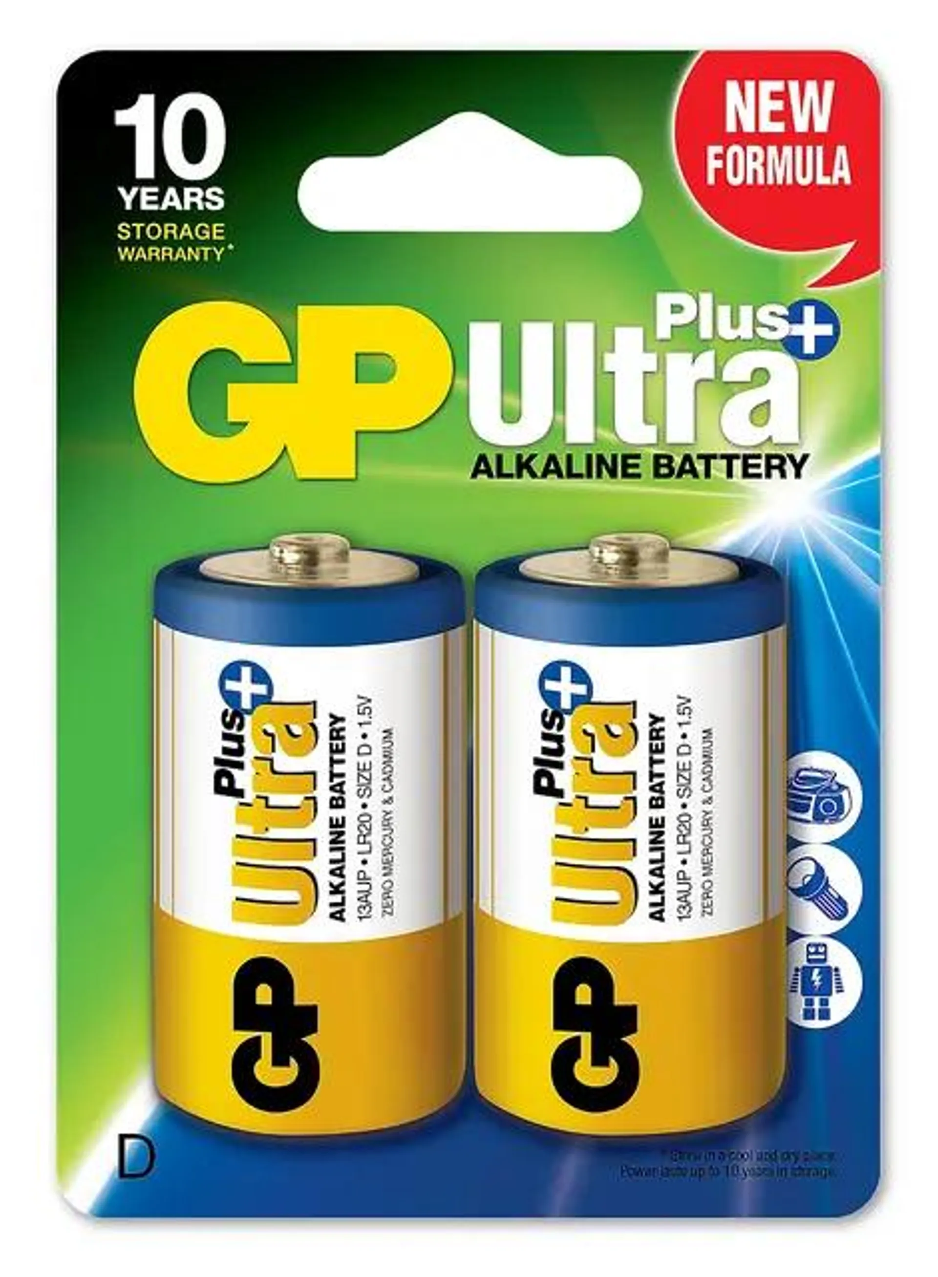 GP Ultra Plus Alkaline D-batteri