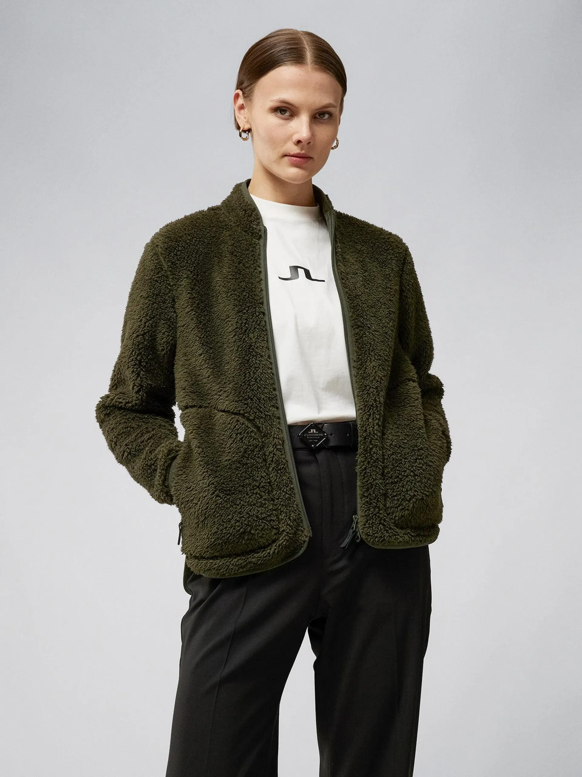 Patricia Pile Fleece Jacket Forest Green