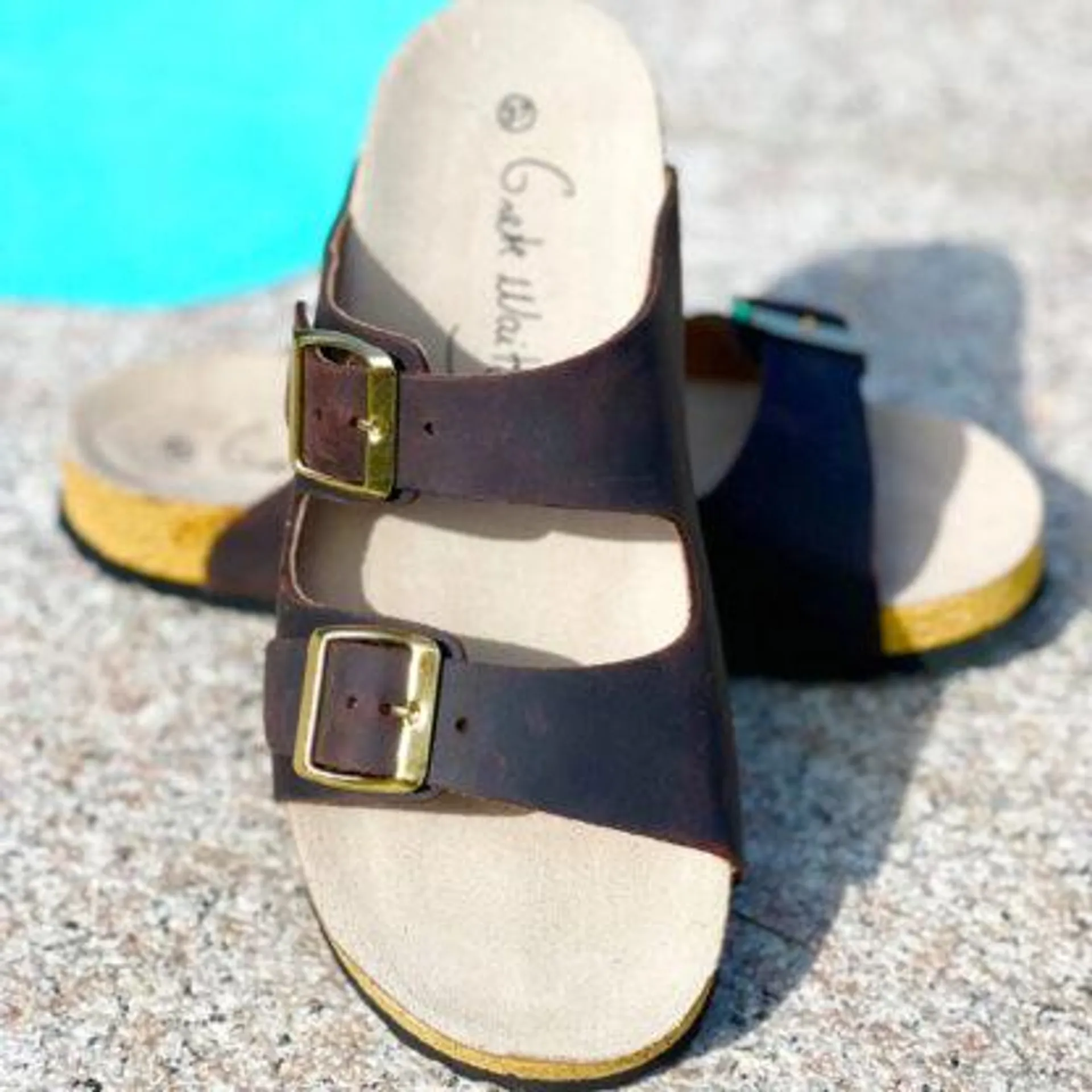 Klassisk Grete Waitz sandal med unike dempeegenskaper, brun