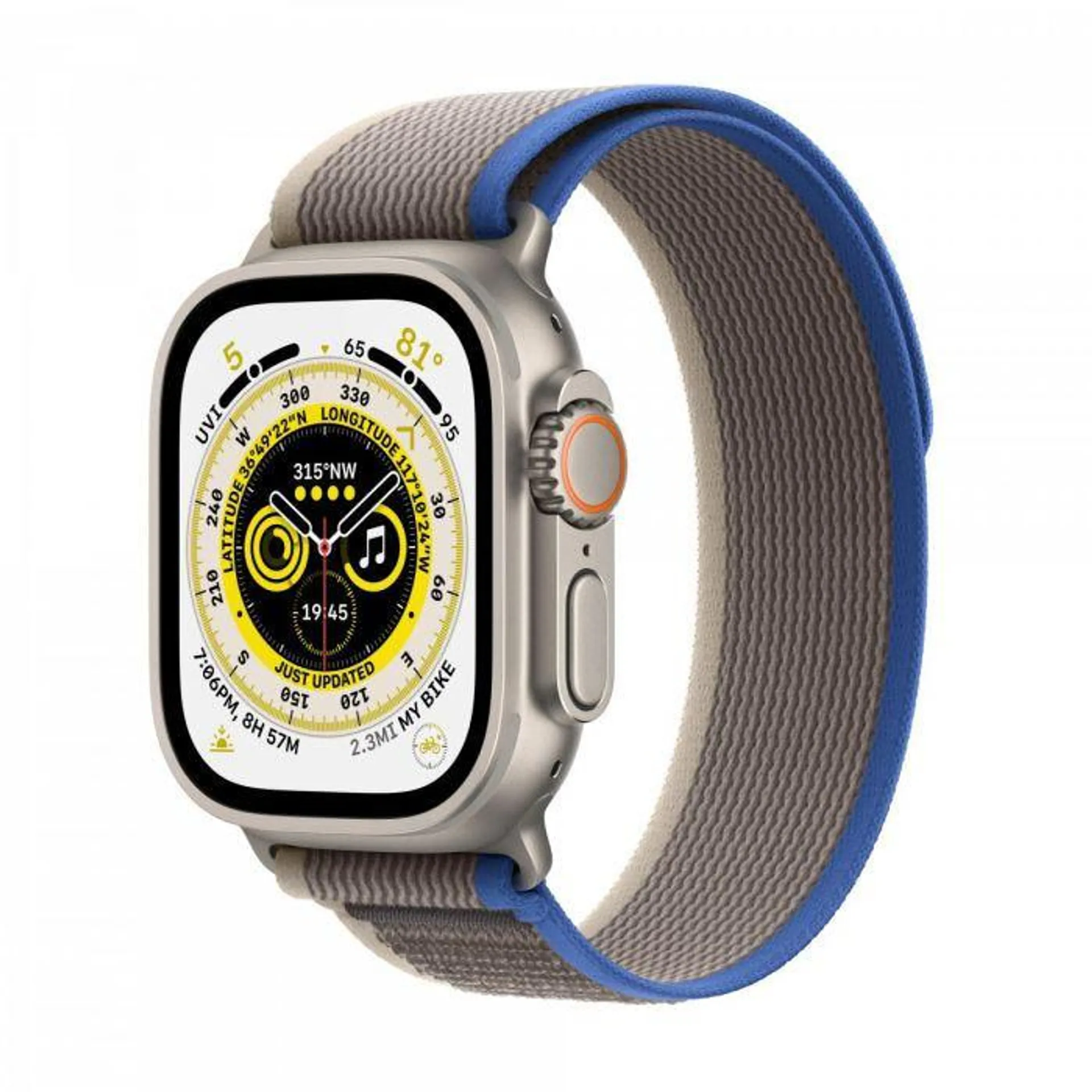 Apple Watch Ultra 49mm Titanium Blue/Gray Trail Loop - S/M