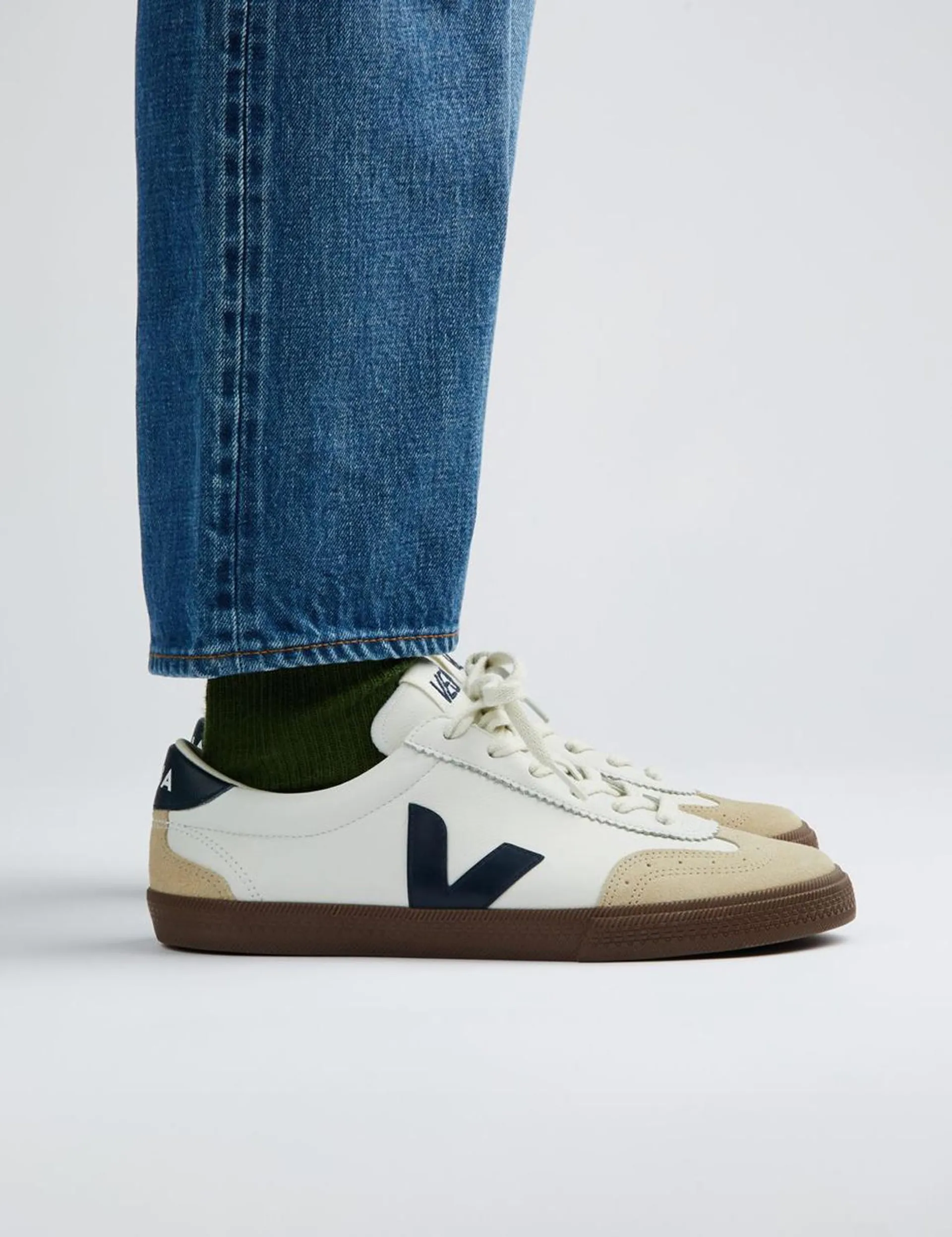 W. Volley Leather Sneaker White Nautico Bark